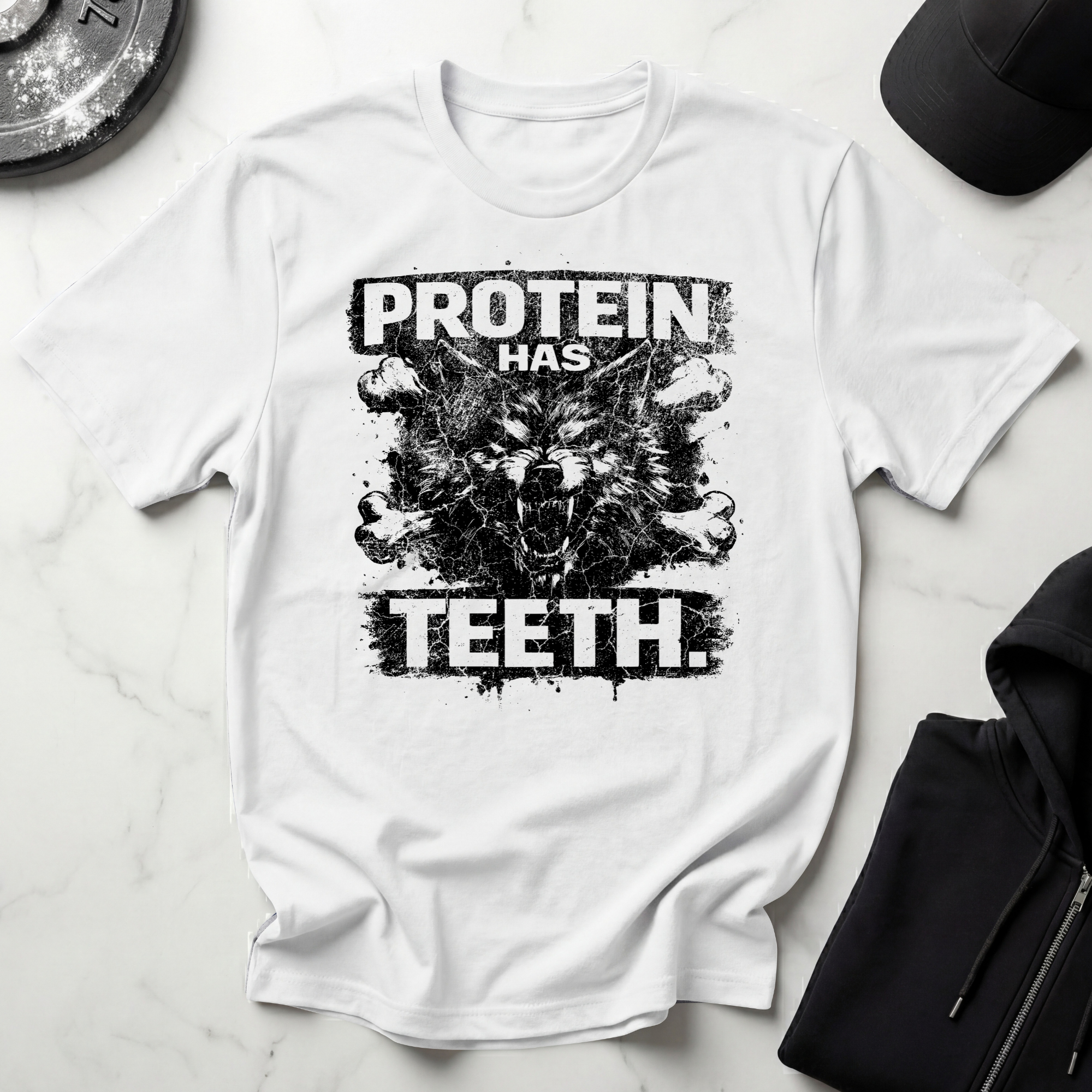 Protein Has Teeth Light Tee