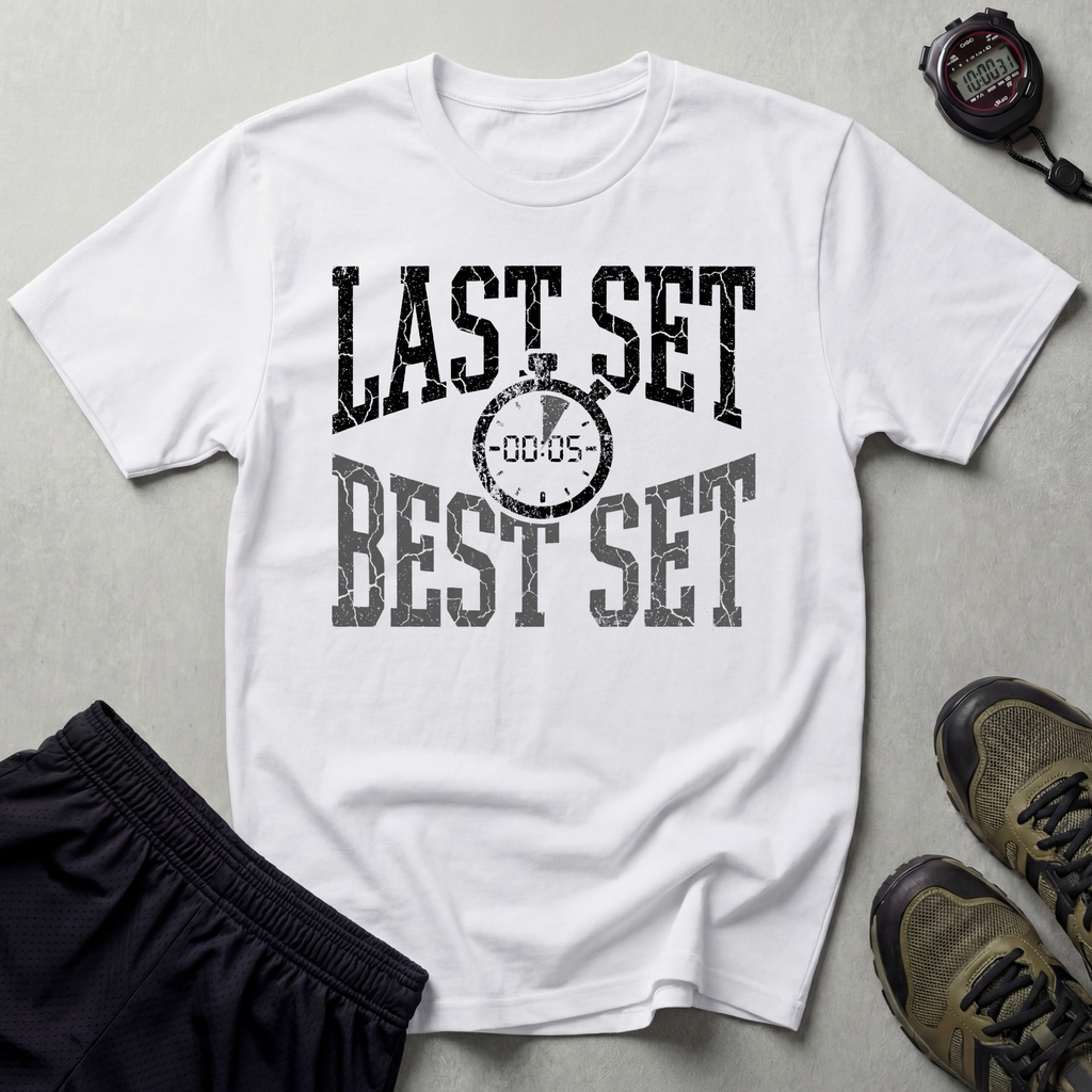 Last Set Best Set Workout Gym T-Shirt