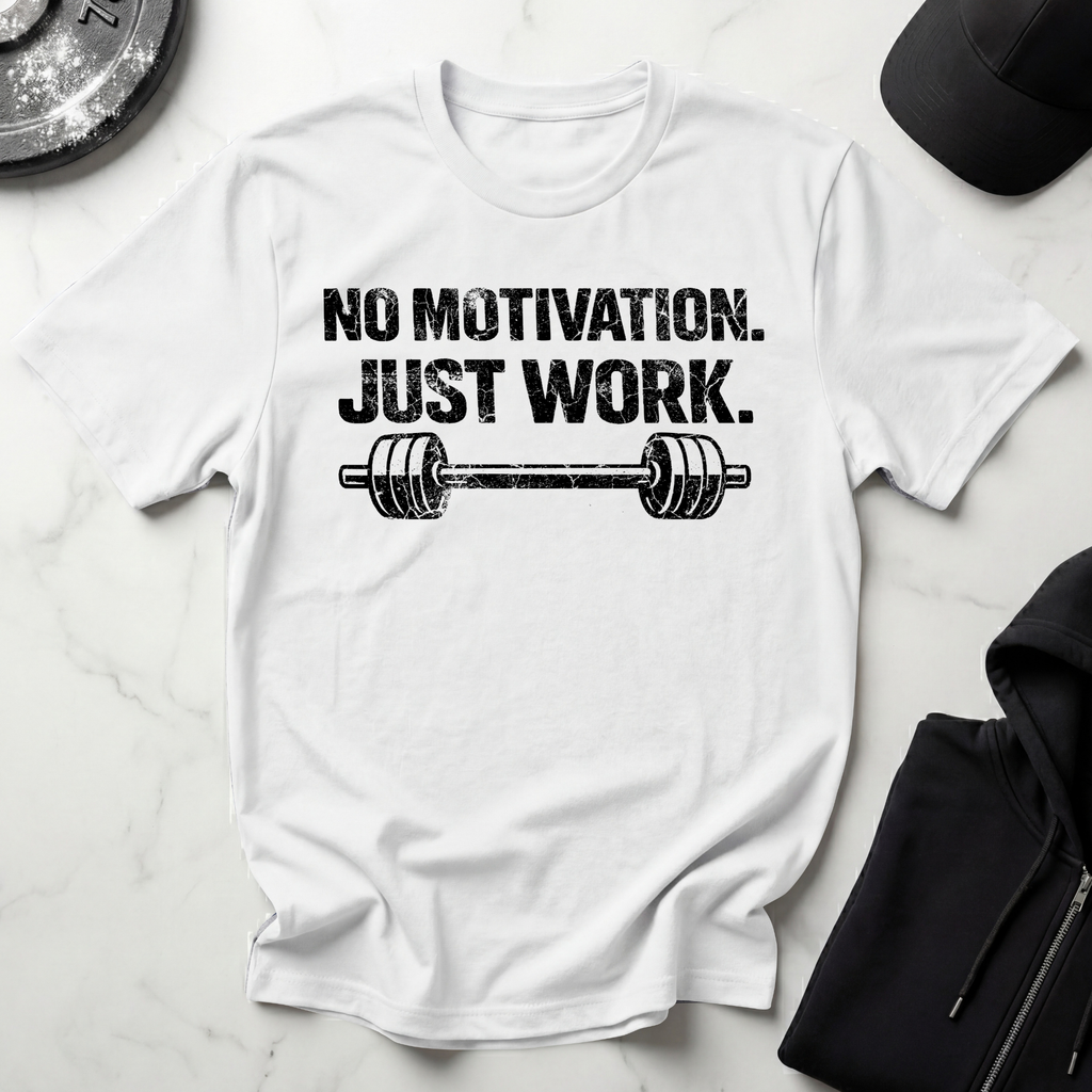 No Motivation Just Work Light Tee
