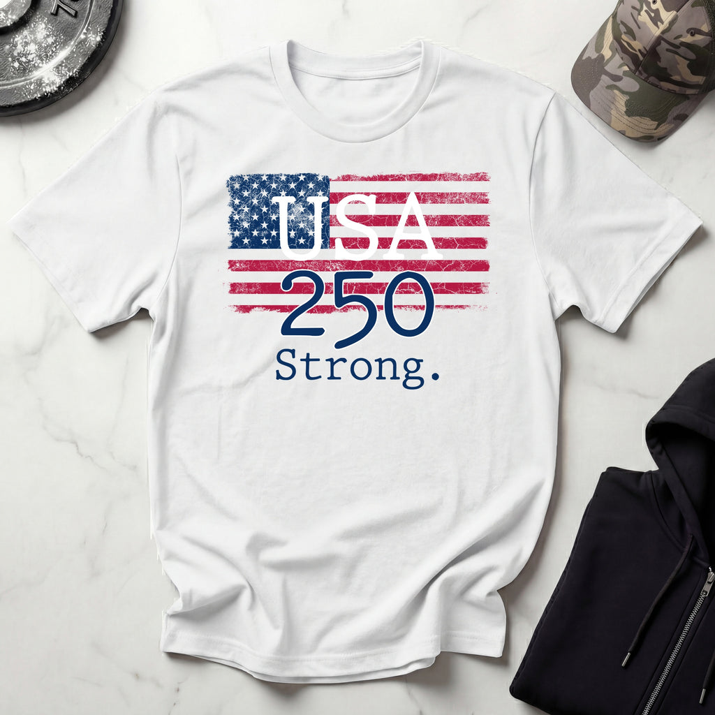 USA 250 Strong Gym Vintage Gym T-Shirt