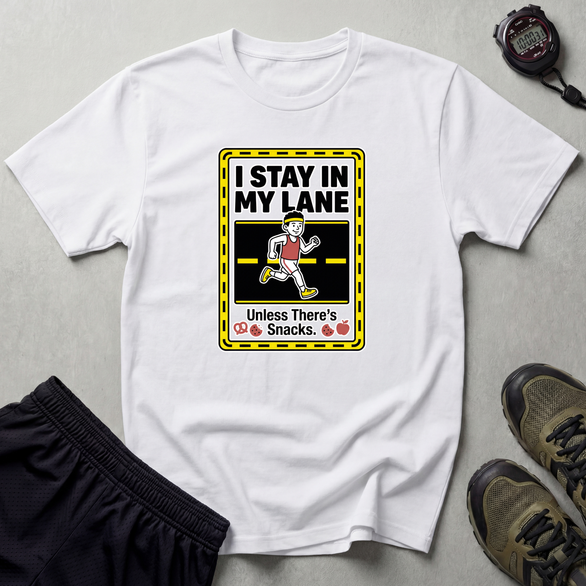 I Stay In My Lane Running Gym T-Shirt