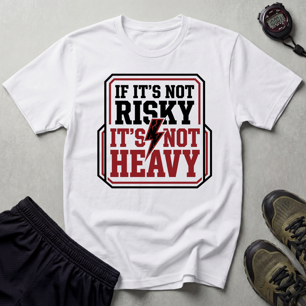 If Its Not Risky Its Not Heavy Gym T-Shirt