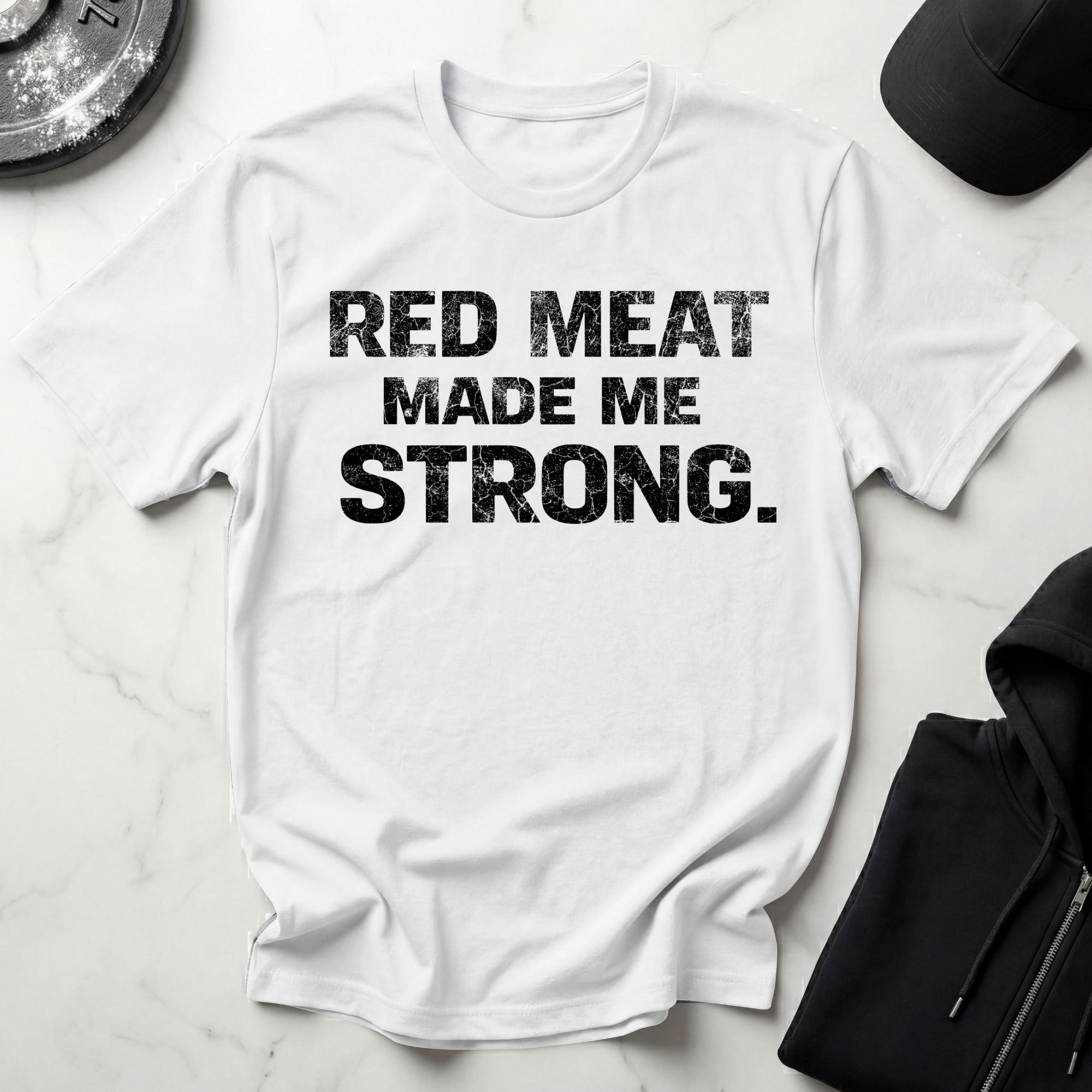 Red Meat Made Me Strong Light Tee