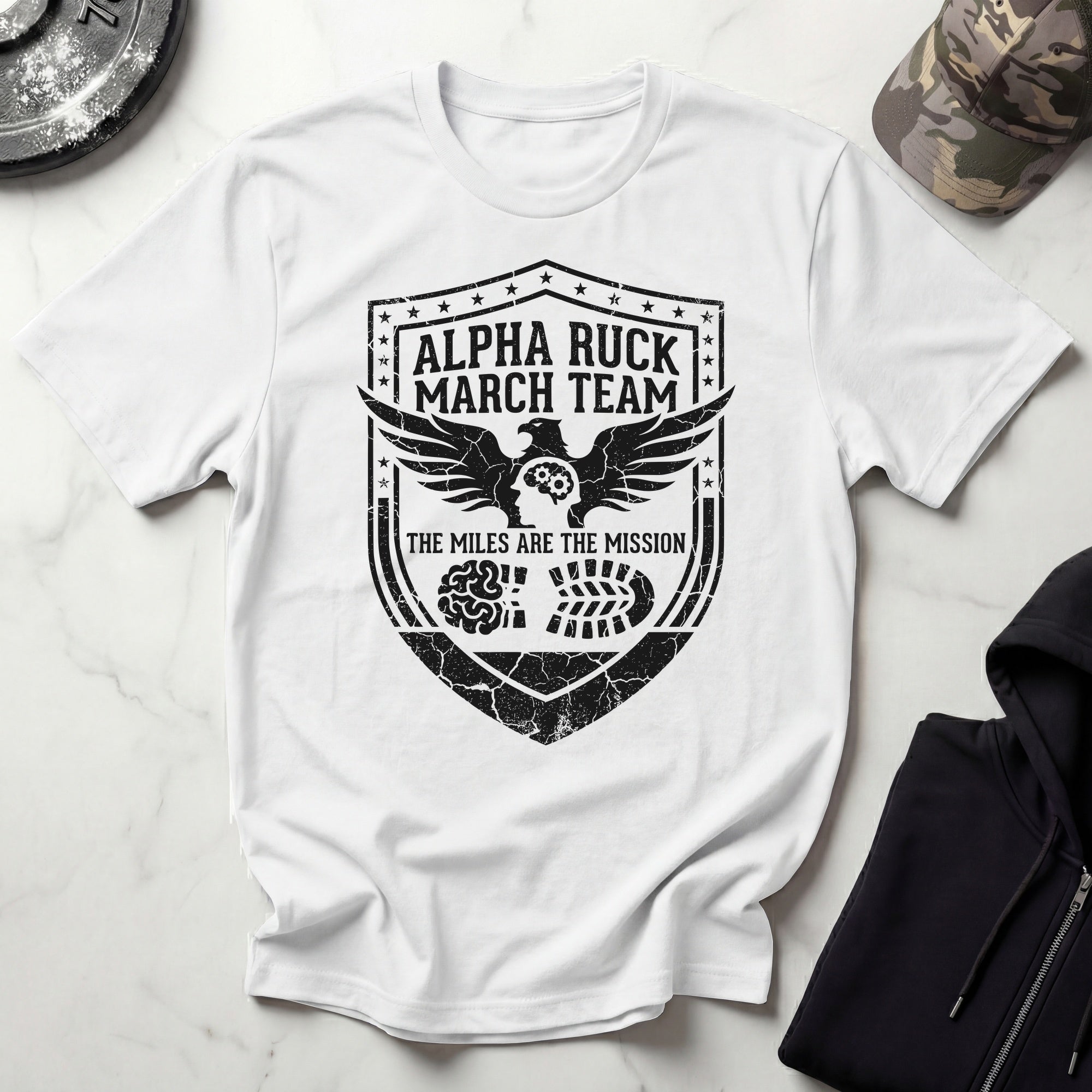 Alpha Ruck March Mission Retro Gym T-Shirt