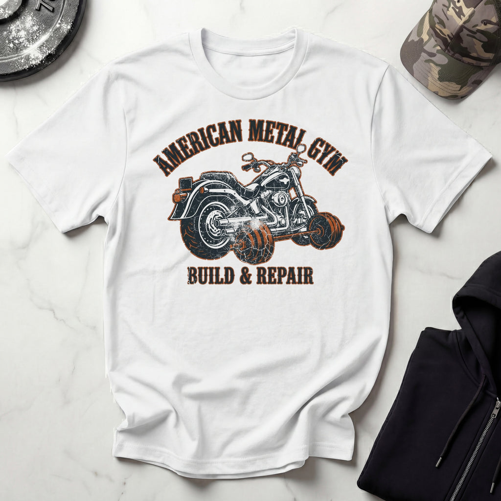 American Metal Build and Repair Vintage Graphic Gym T-Shirt