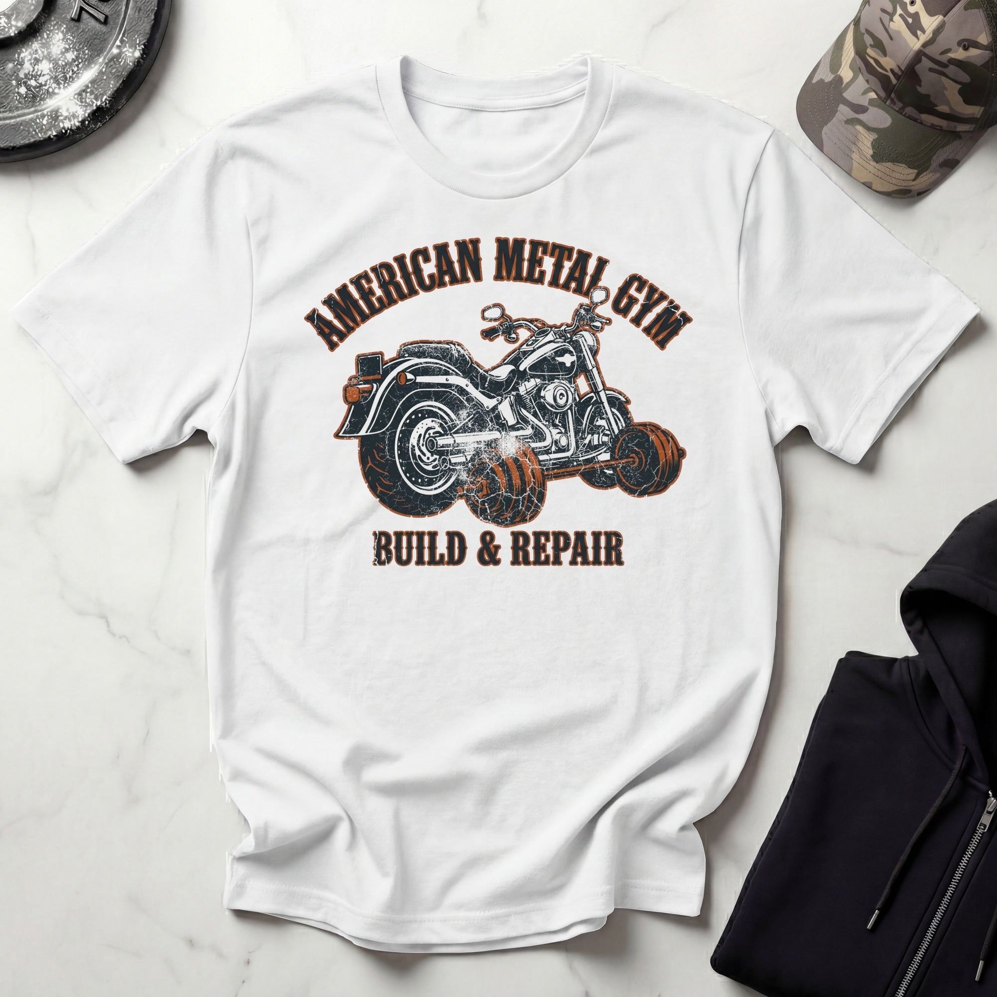 American Metal Build and Repair Vintage Graphic Gym T-Shirt