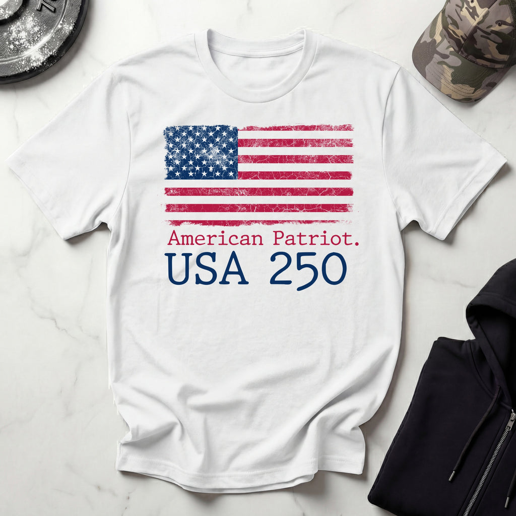 American Patriot USA 250 Graphic Vintage Gym T-Shirt