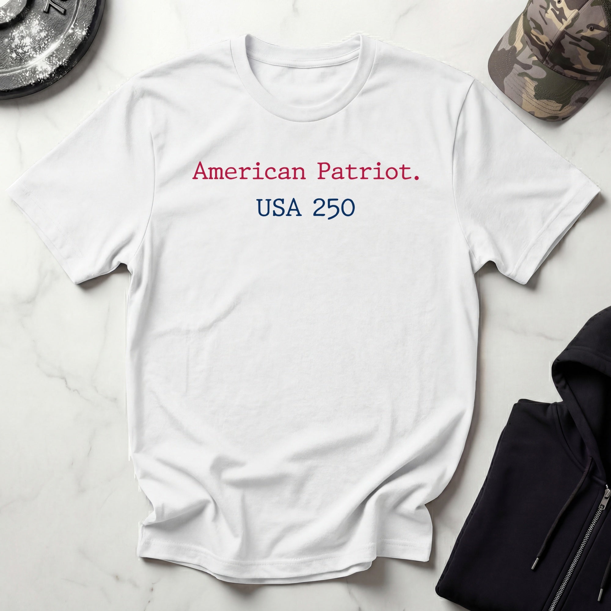 American Patriot USA 250 Typographic Vintage Gym T-Shirt