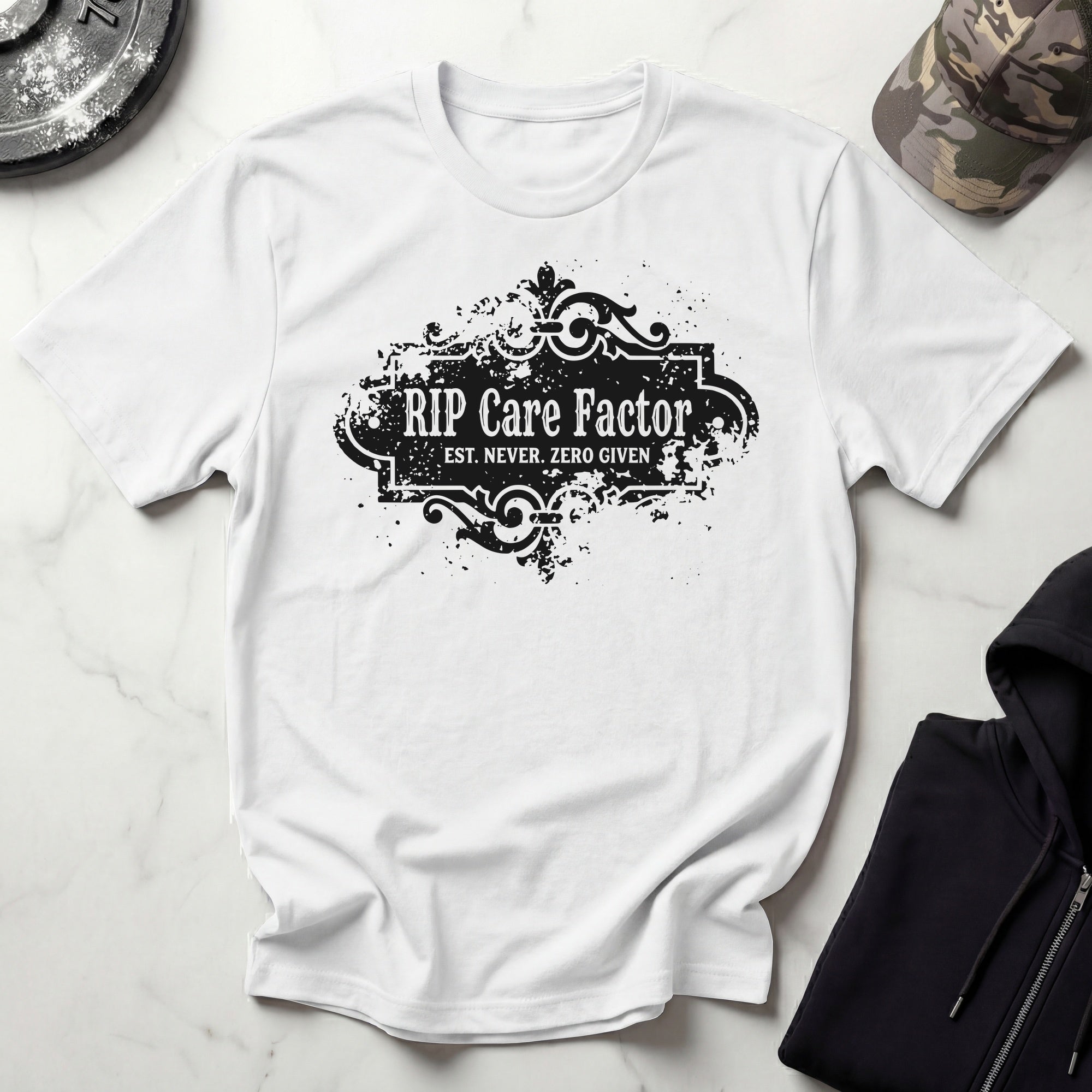 RIP Care Factor Retro Gym T-Shirt