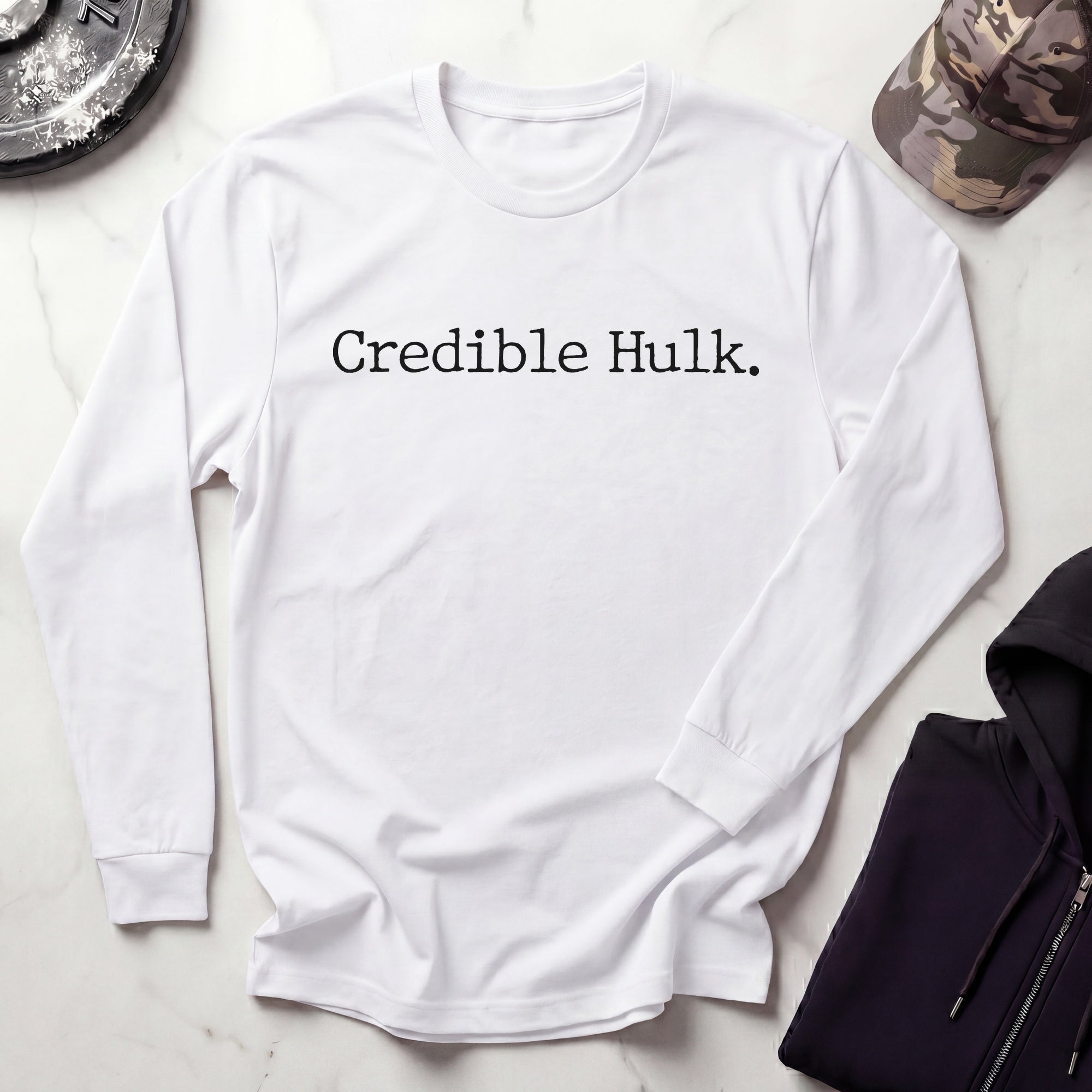 Credible Hulk Retro Long Sleeve Gym Tee