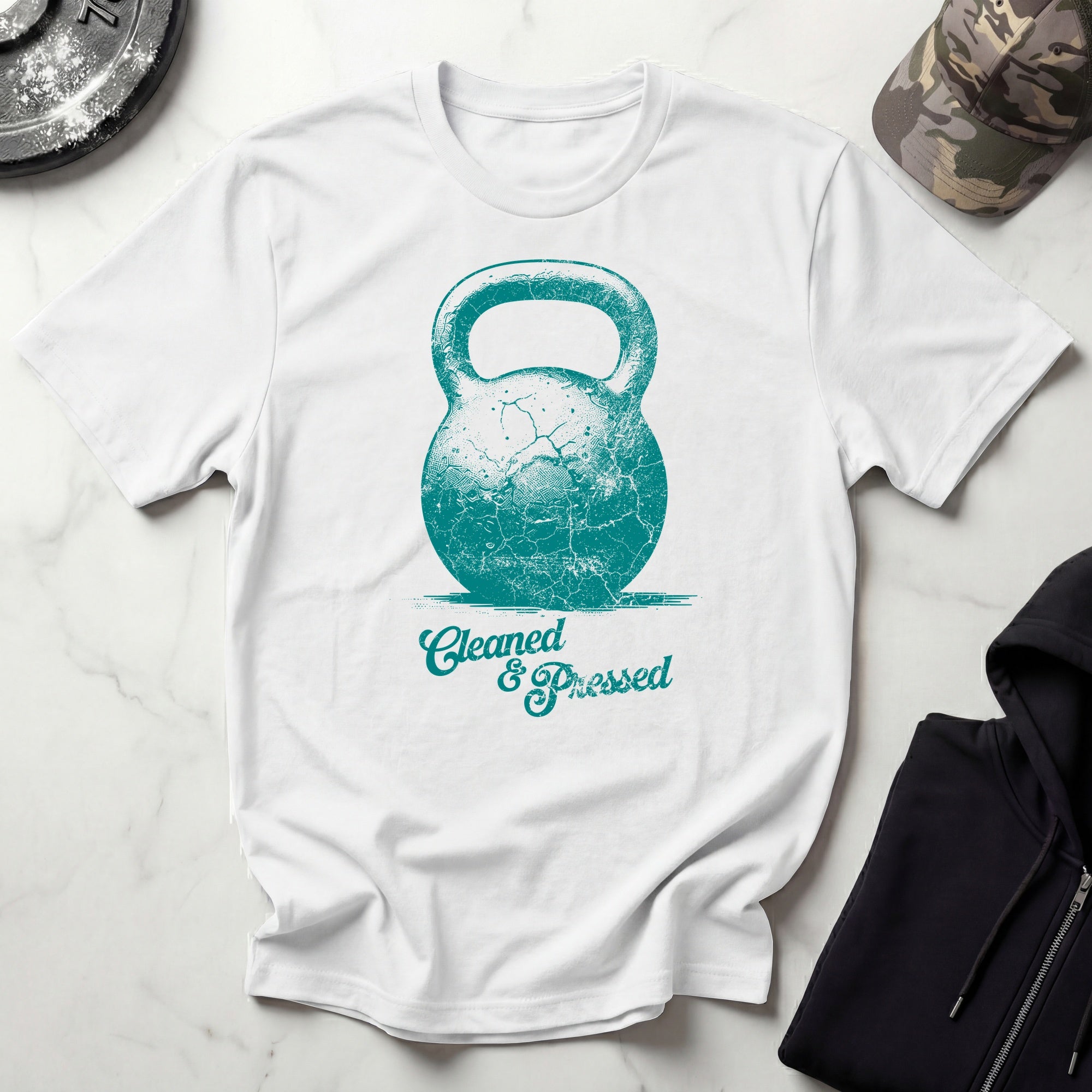 Cleaned and Pressed Kettlebell Vintage Gym T-Shirt