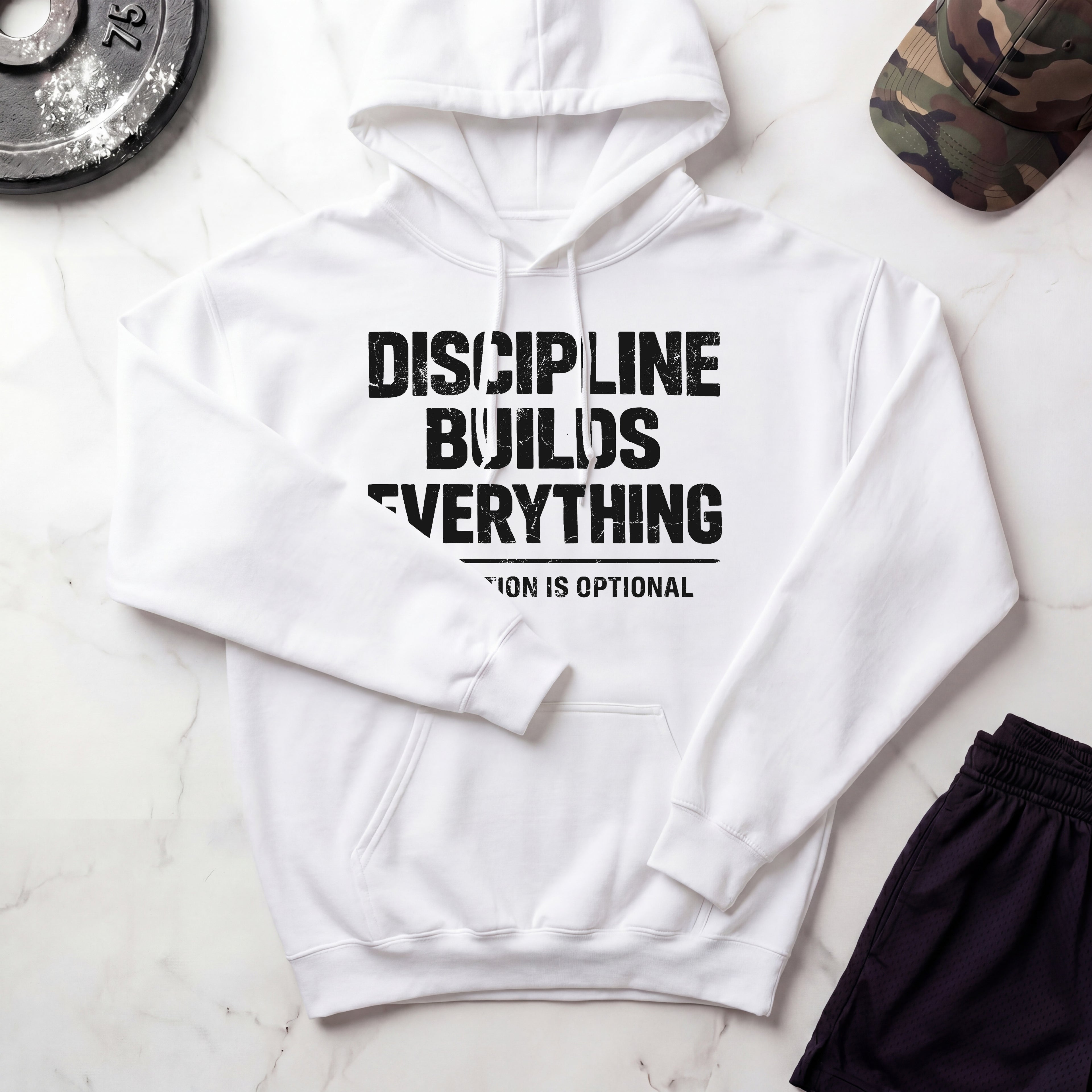 Discipline Builds Everything Graphic Gym Hoodie