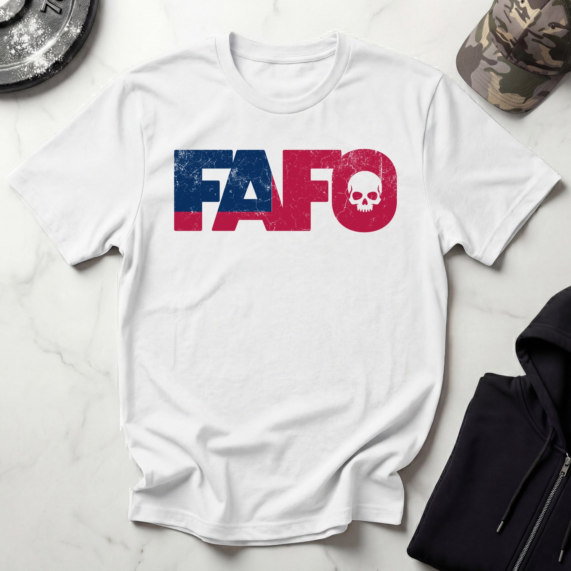 FAFO Skull Vintage Grunge Gym T-Shirt
