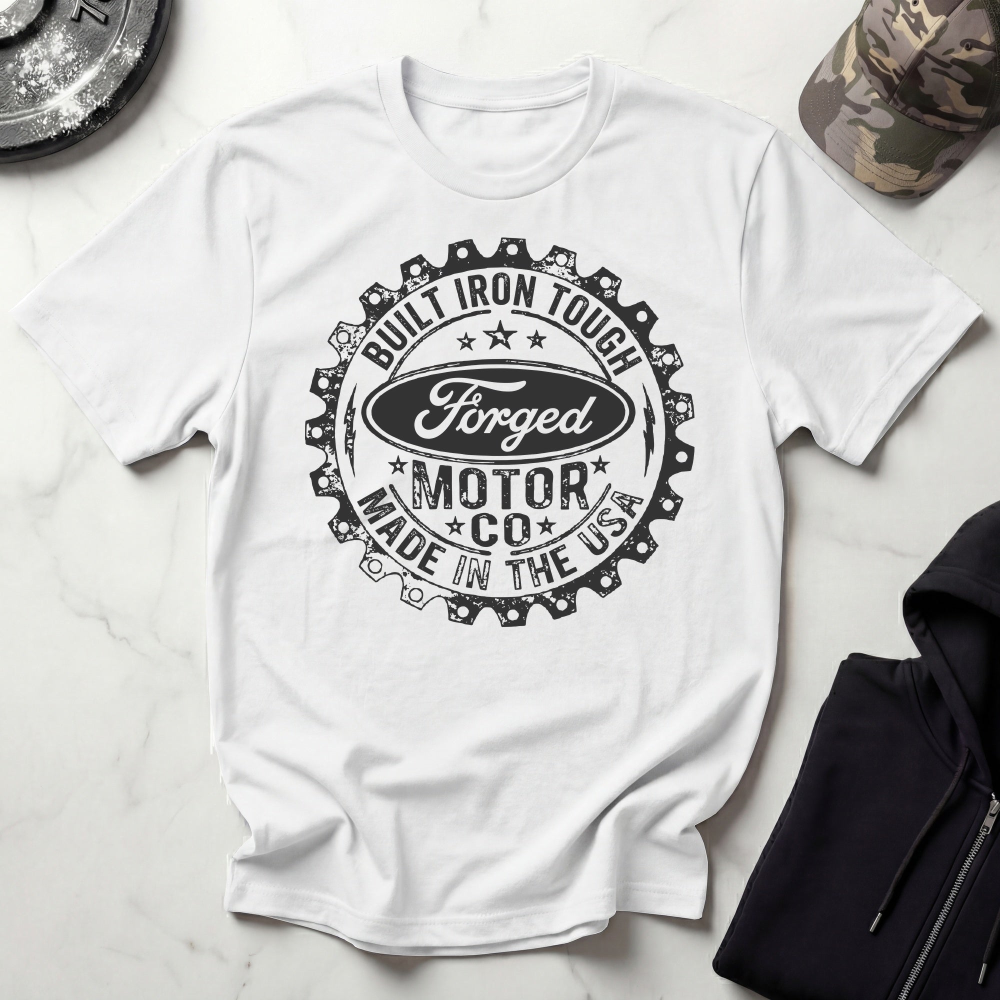 Forged In The USA Vintage Gym T-Shirt