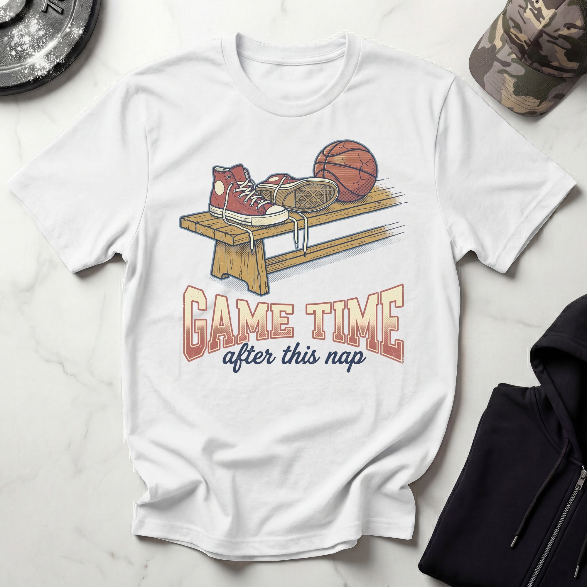 Basketball Nap Game Vintage Gym T-Shirt