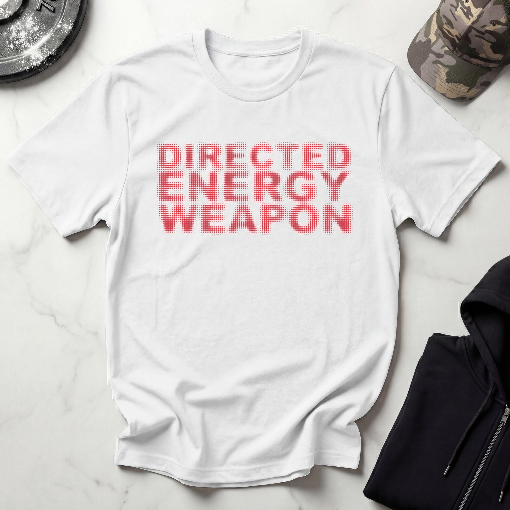 Directed Energy Half Tone Red Gym T-Shirt