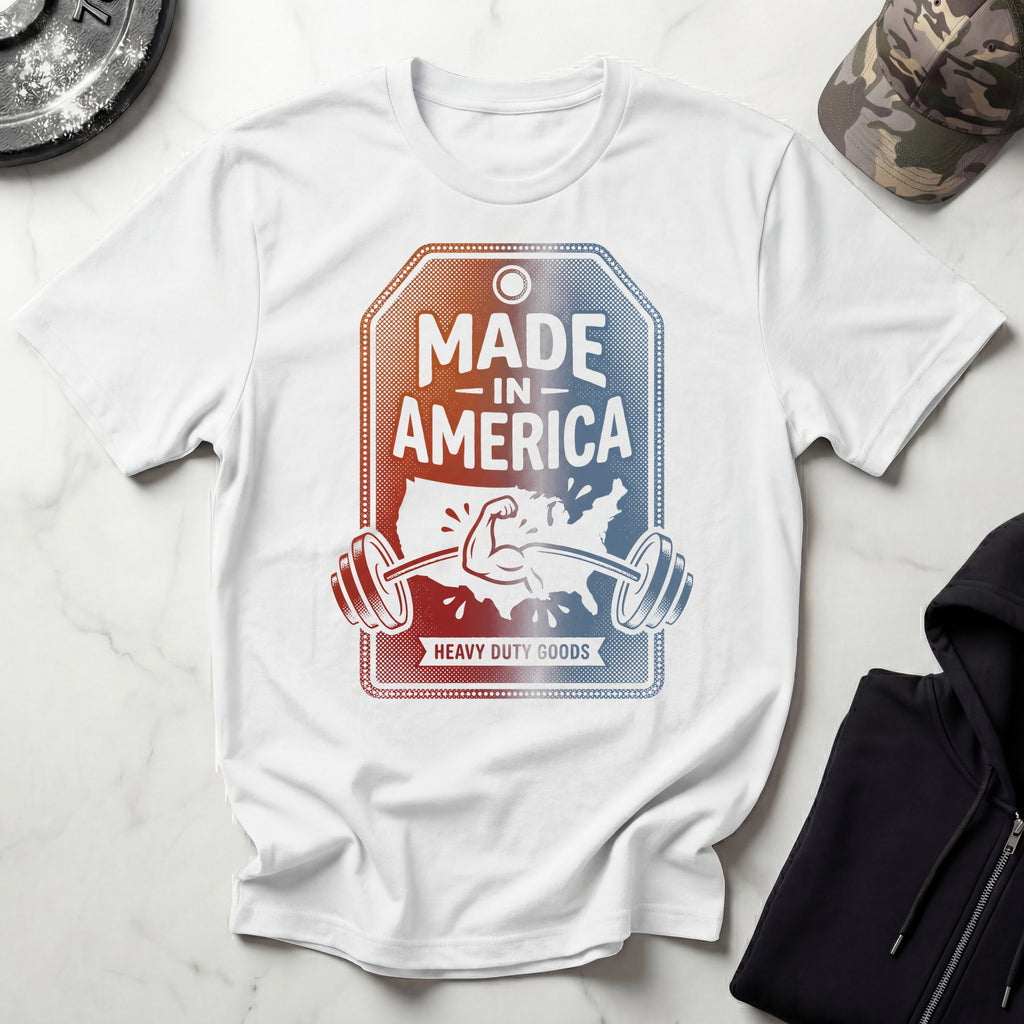 Made in USA Heavy Duty Goods Gym T-Shirt
