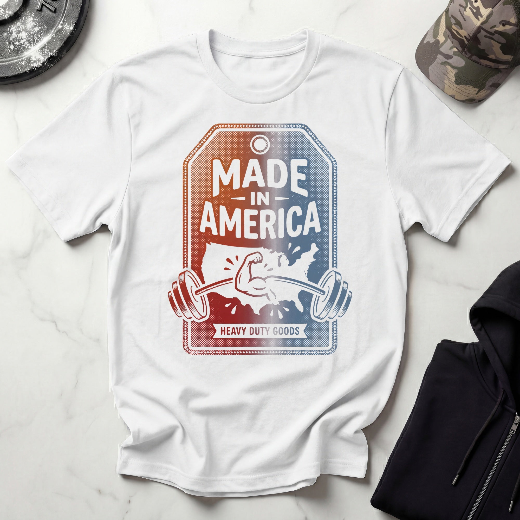 Made in USA Heavy Duty Goods Gym T-Shirt