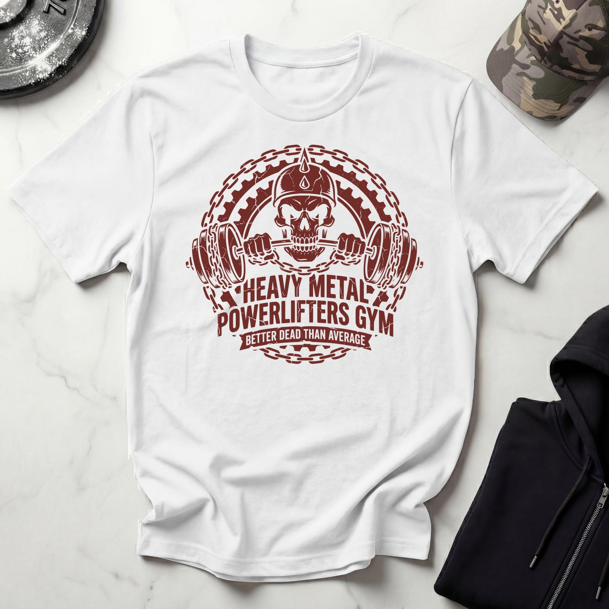 Heavy Metal Powerlifters Club Rust Retro Gym Tee
