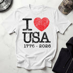 I Heart USA Anniversary Vintage Gym T-Shirt