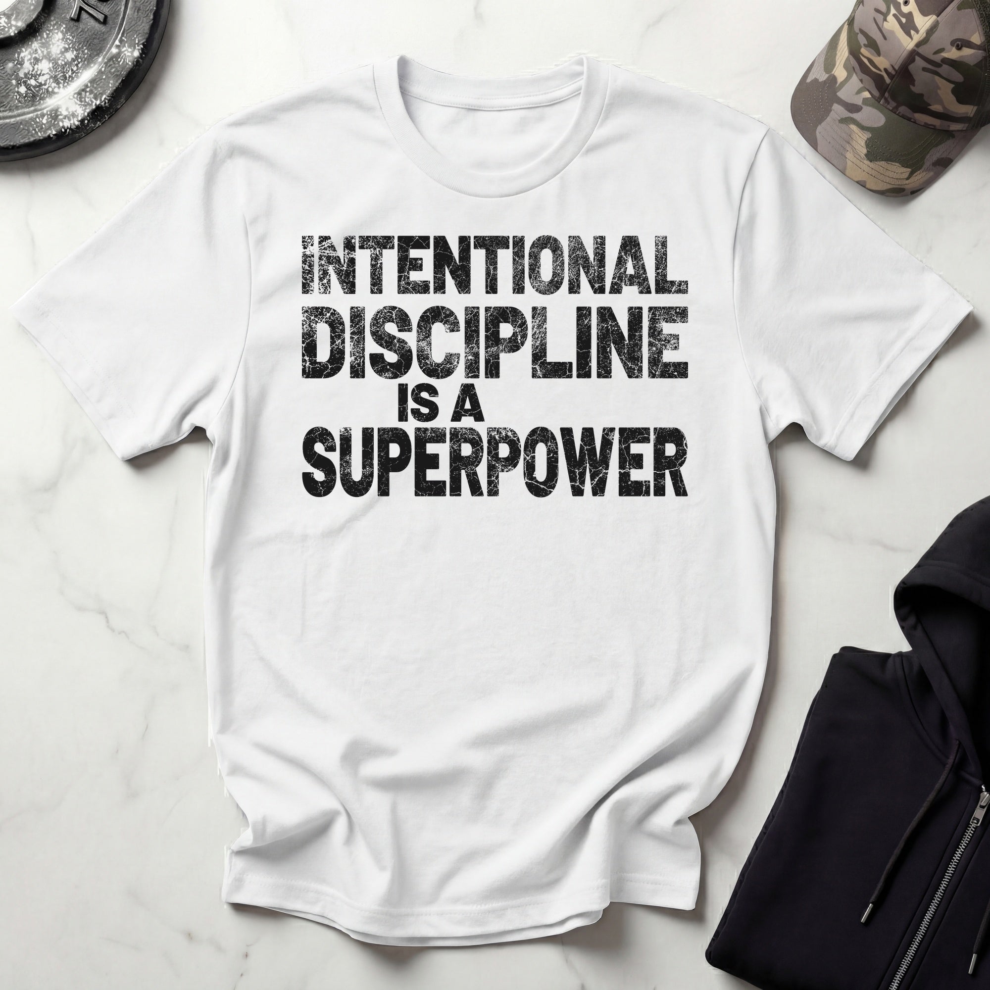 Intentional Discipline Is A Superpower Retro Gym T-Shirt