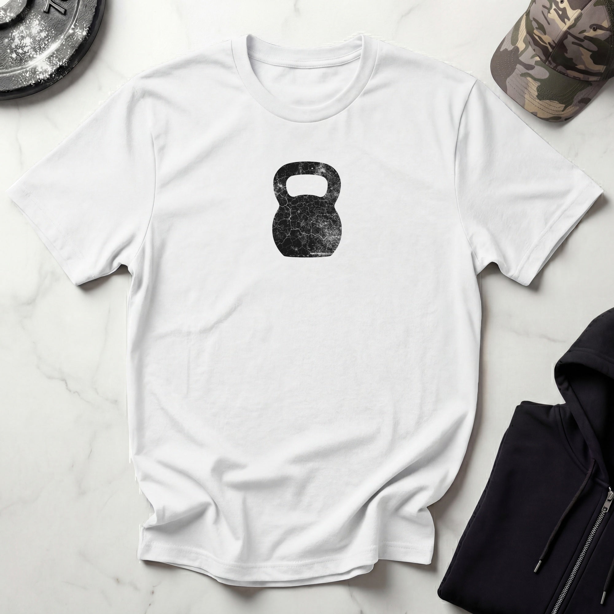 Kettlebell Grunge Retro Gym T-Shirt
