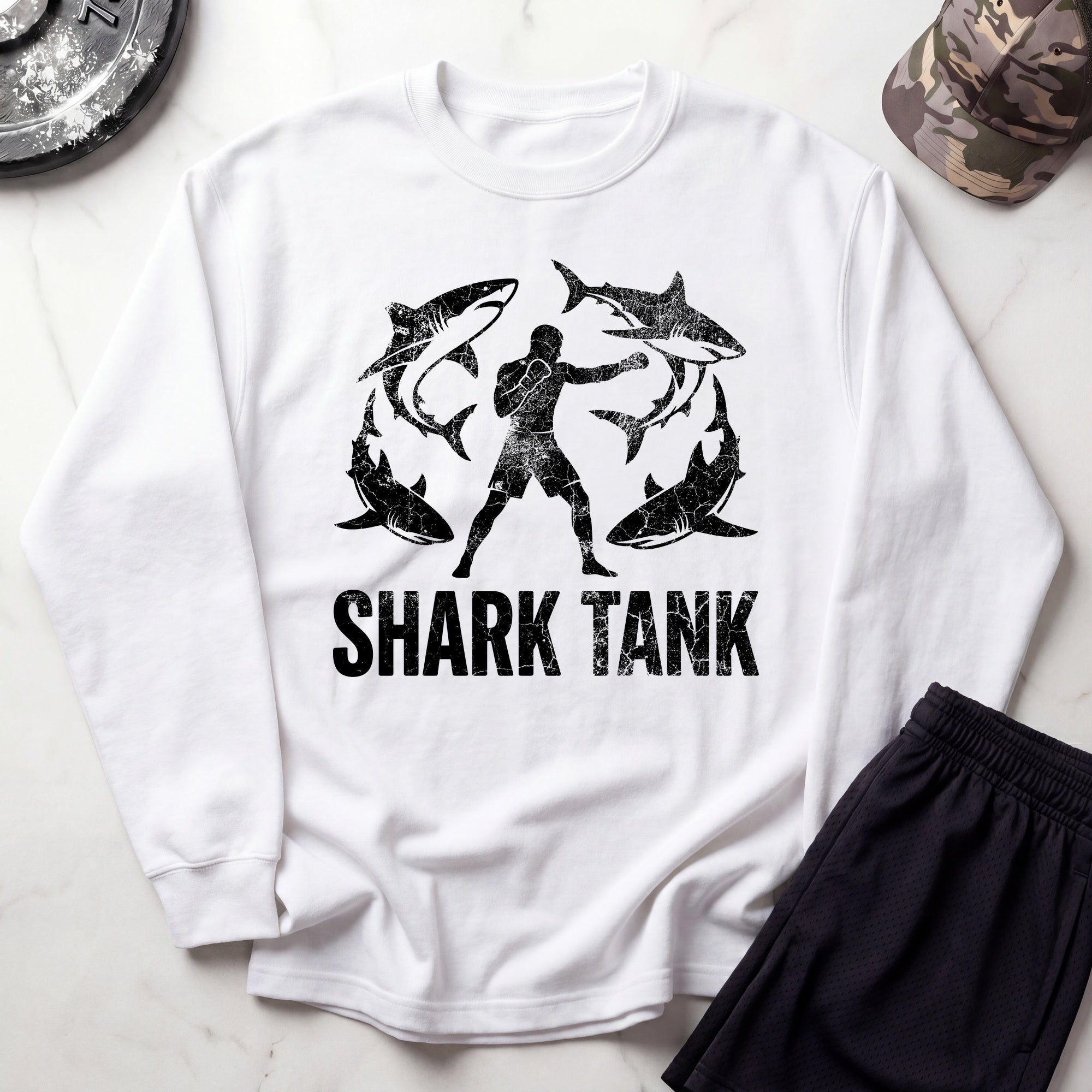 Shark Tank MMA Cozy Gym Crewneck Sweatshirt