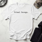 Primal Savage Typographic Retro Gym T-Shirt