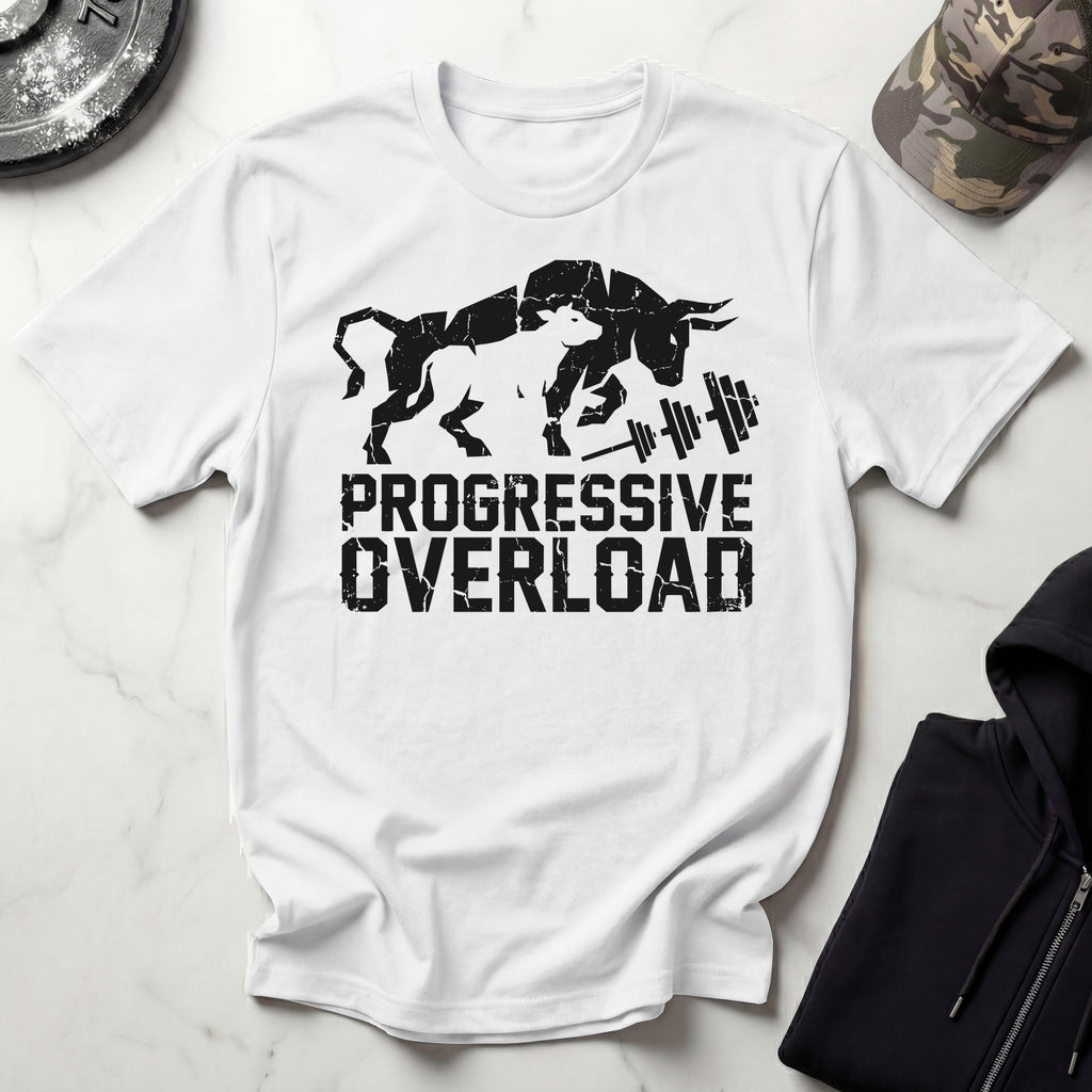 Progressive Overload Graphic Vintage Gym T-Shirt