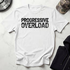 Progressive Overload Typographic Vintage Gym T-Shirt