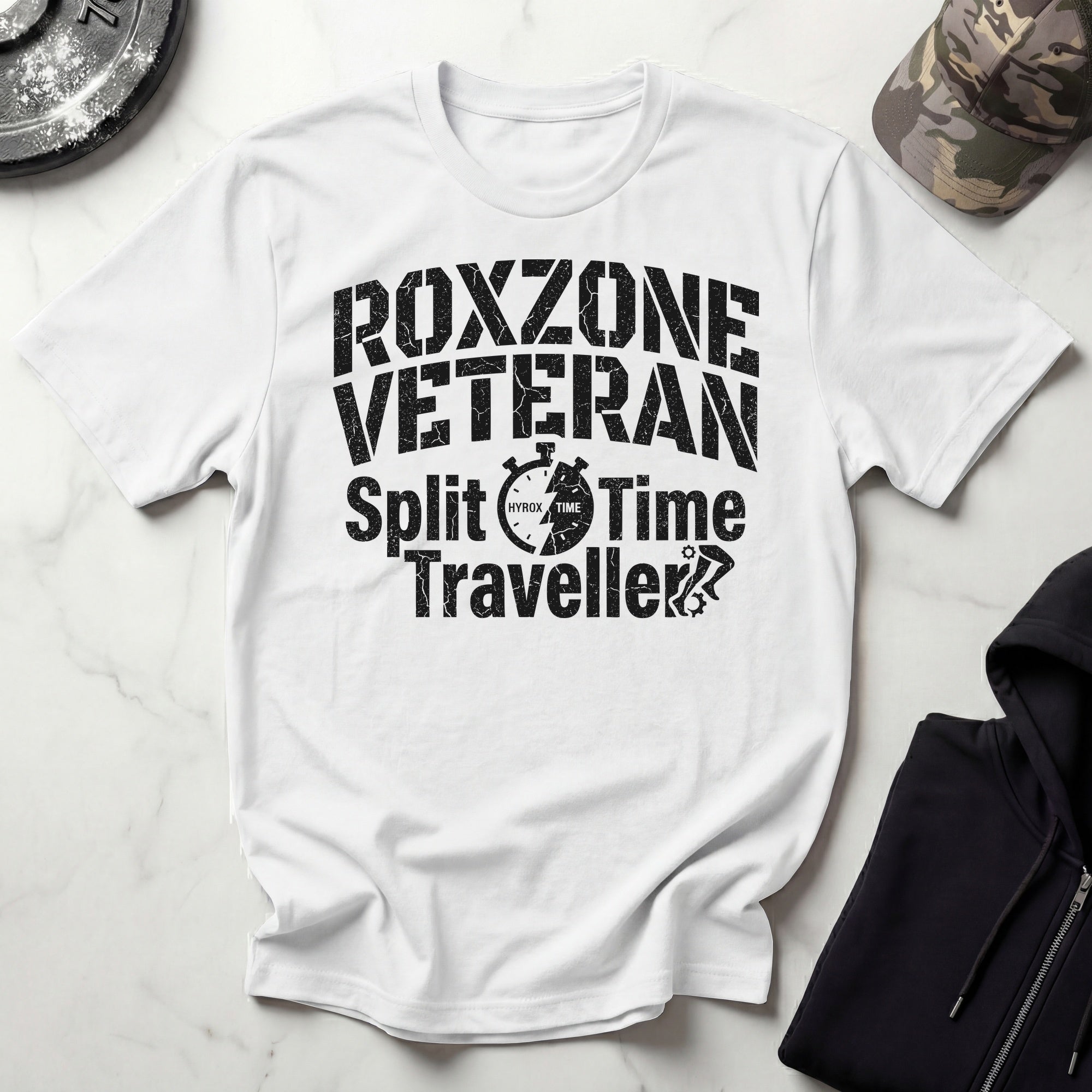 Roxzone Veteran Split Time Traveller Dark Gym T-Shirt