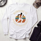 Running Therapy Vintage Long Sleeve Gym Tee