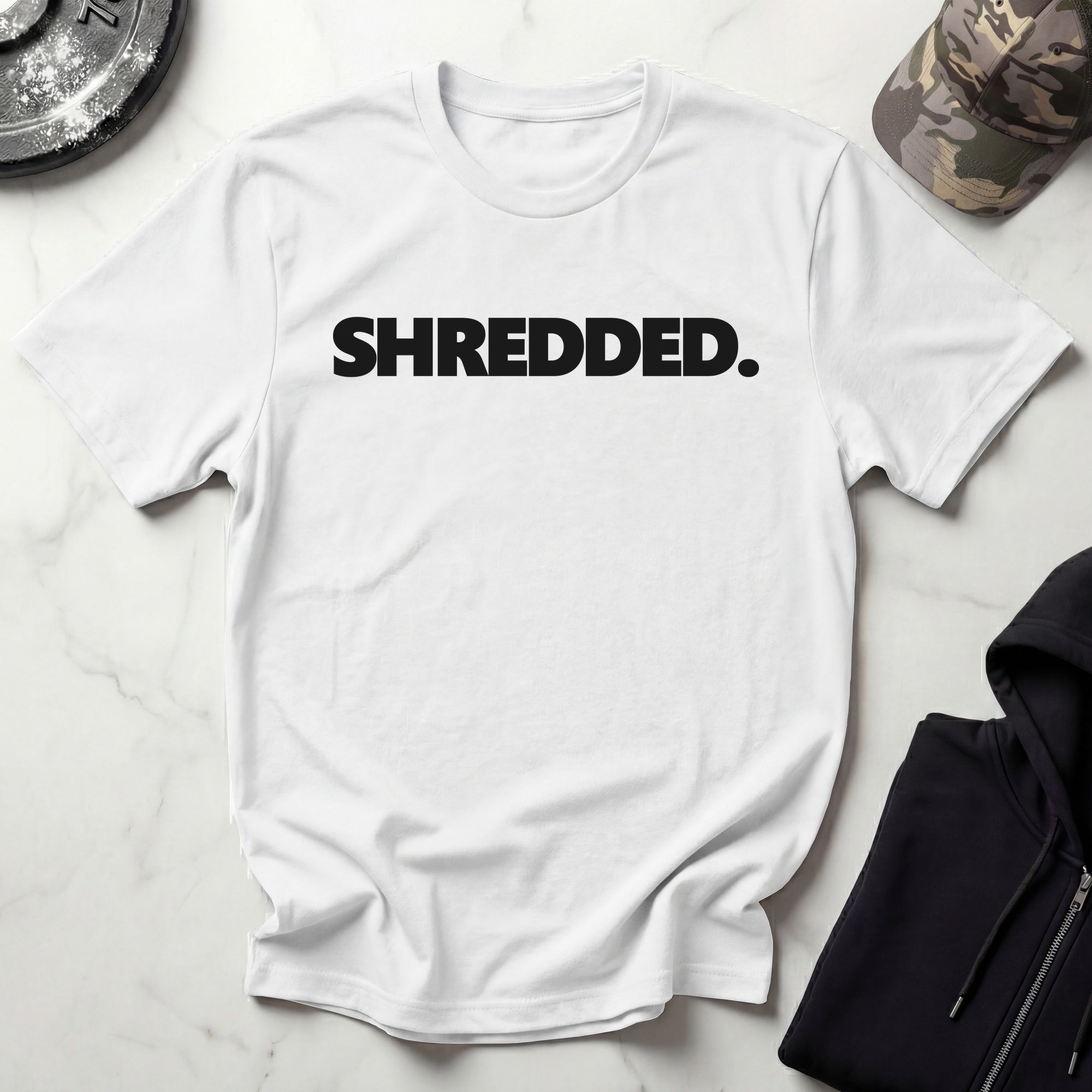 SHREDDED Graphic Bodybuilding Vintage Gym T-Shirt