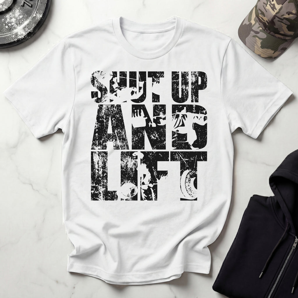 Shut Up and Light Graphic Vintage Gym T-Shirt