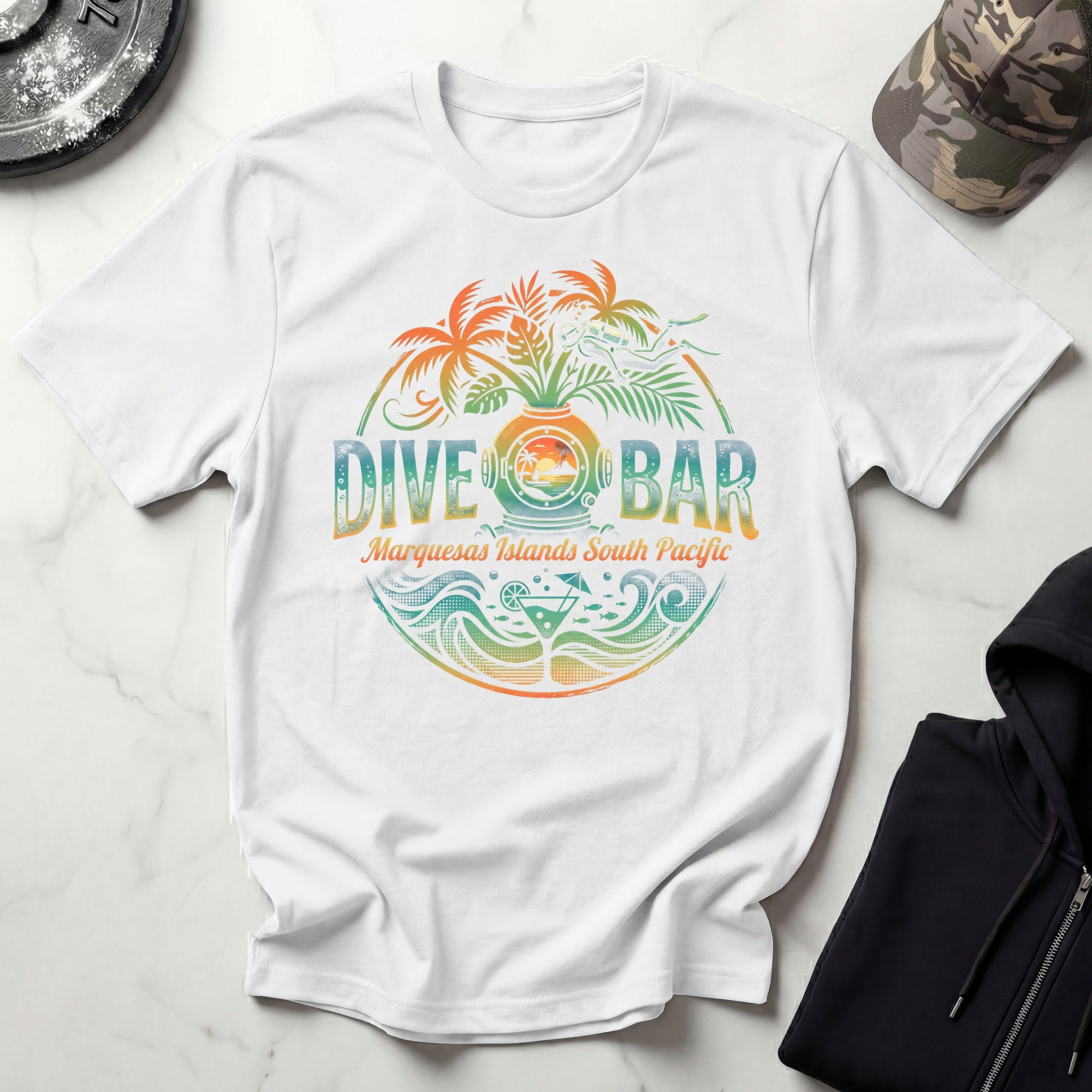 Vintage Retro South Pacific Gym T-Shirt