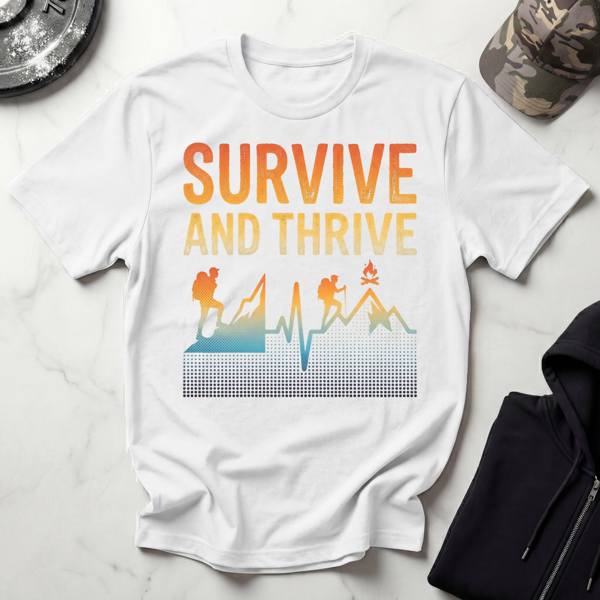 Survive And Thrive Hiker Graphic Gym T-Shirt