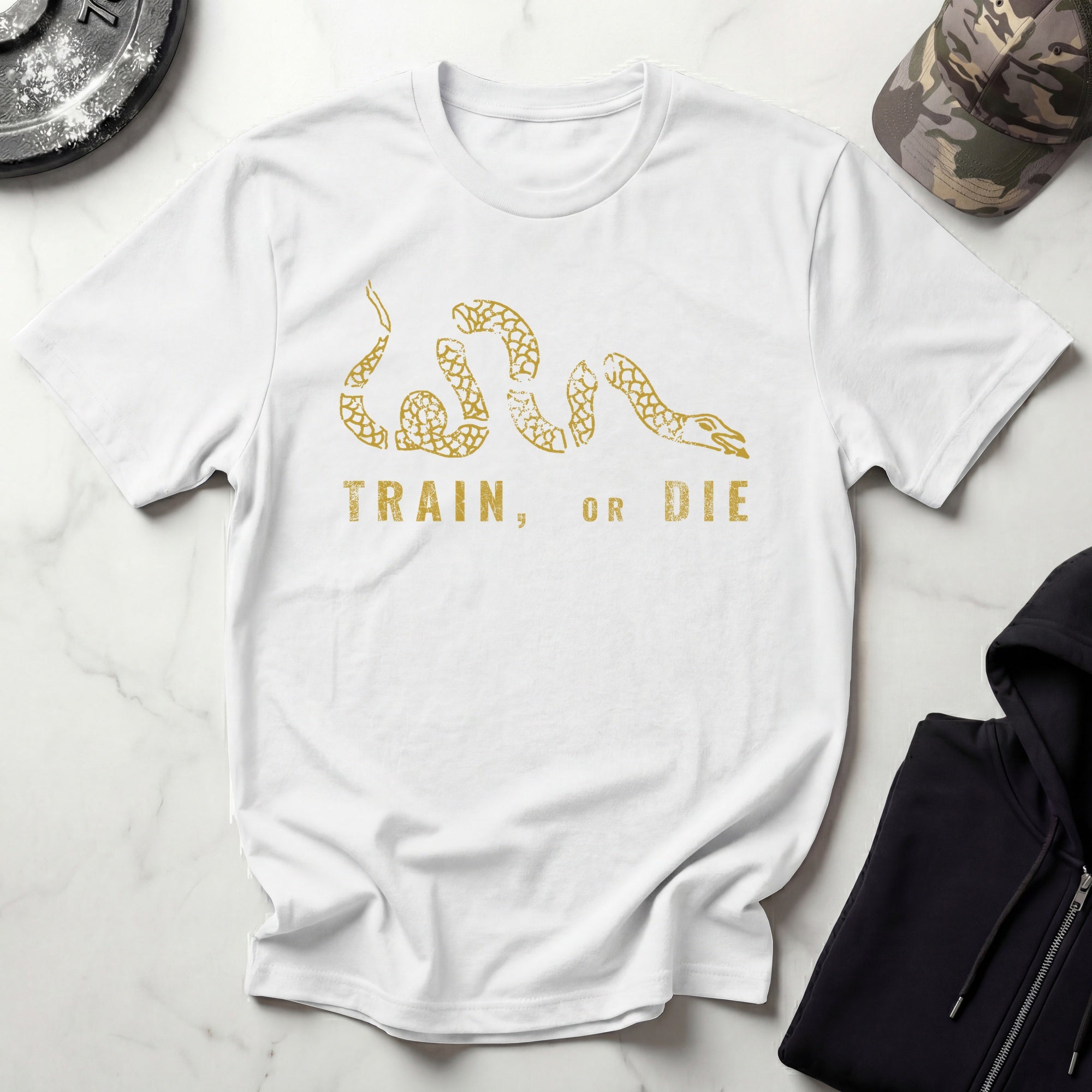 Train Or Die Snake Retro Gym T-Shirt