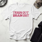 Train Out Typographic Grunge Gym T-Shirt