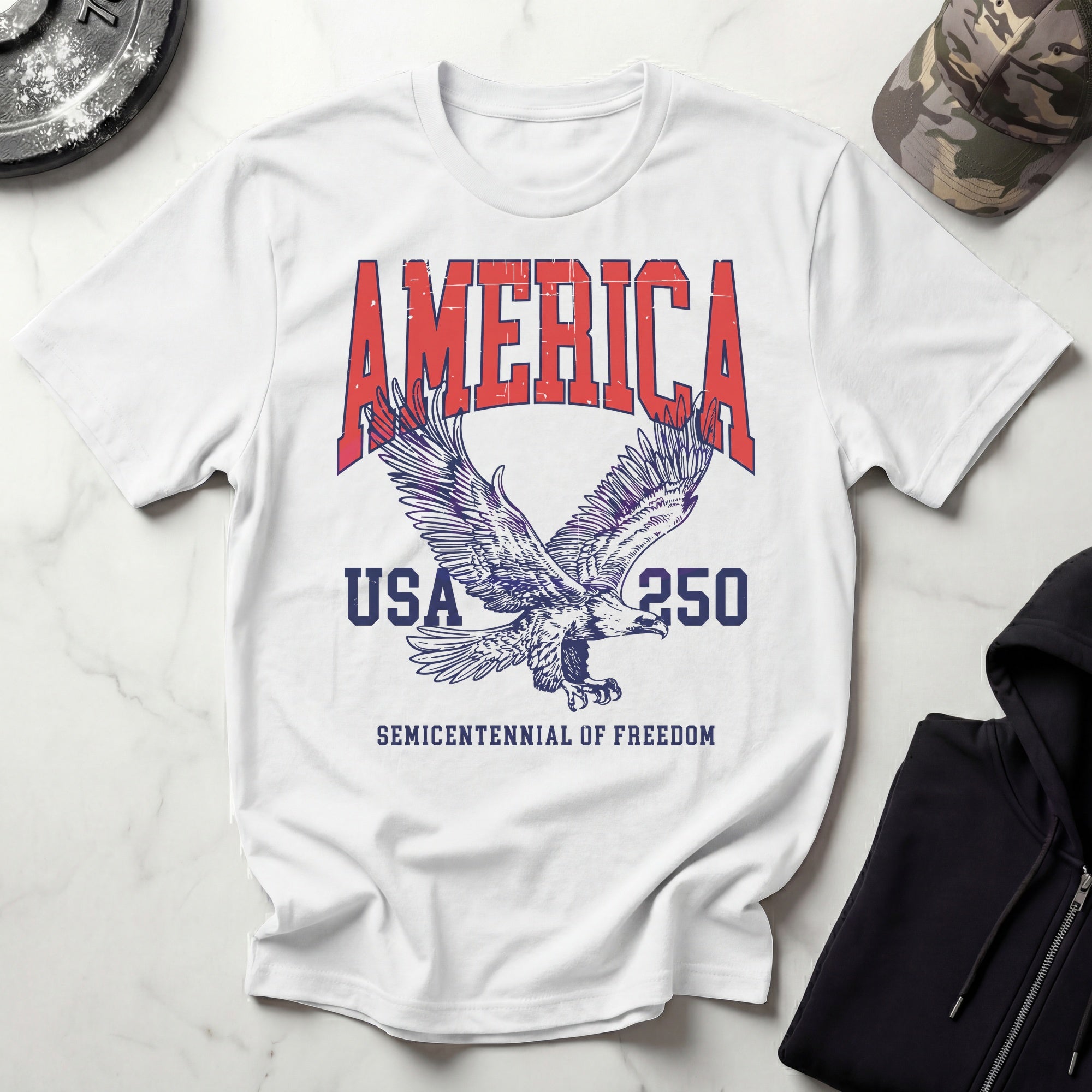 America USA 250 Vintage Gym T-Shirt