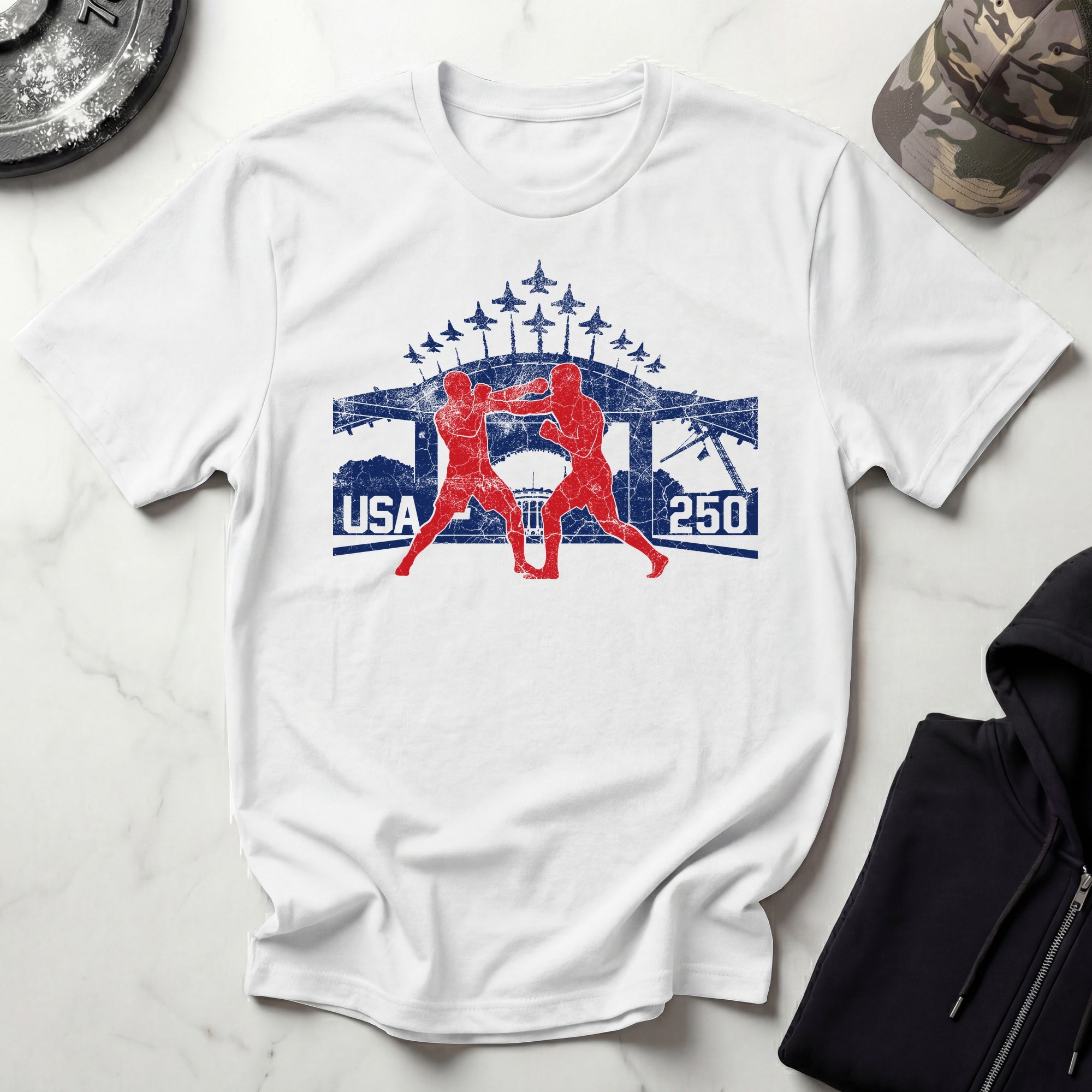 USA Freedom 250 Graphic MMA Gym T-Shirt