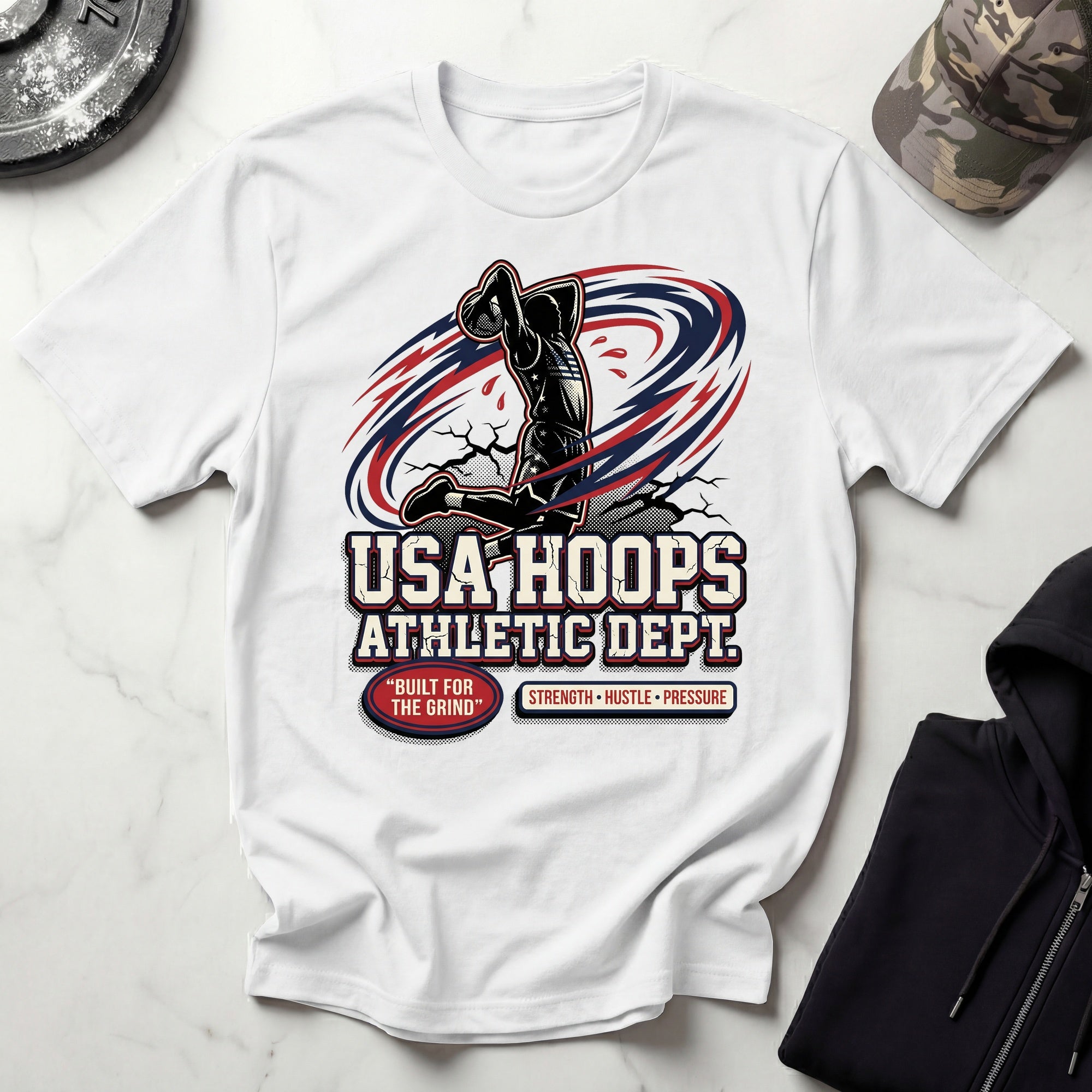 Basketball USA Hoops Gym T-Shirt