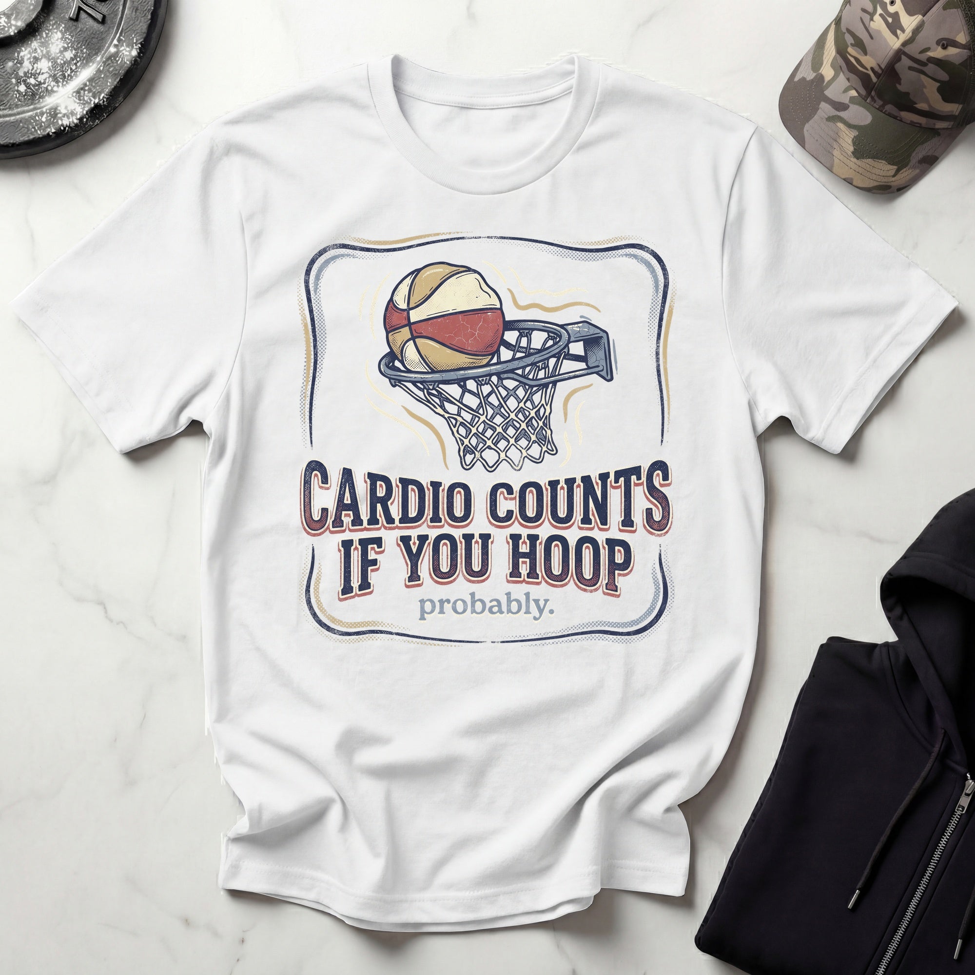 Cardio Basketball Hoop Vintage Gym T-Shirt