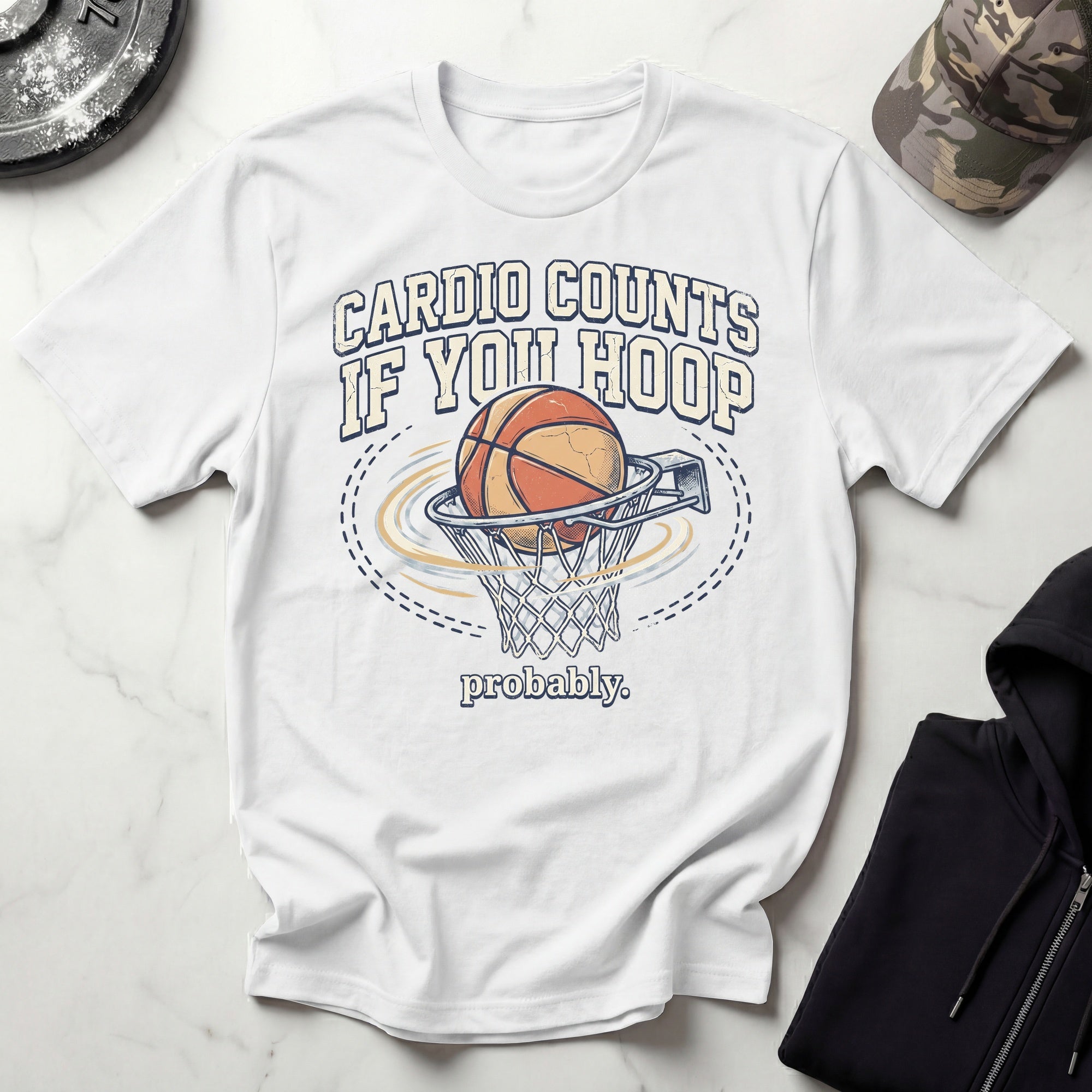Basketball Hoop Cardio Graphic Gym T-Shirt