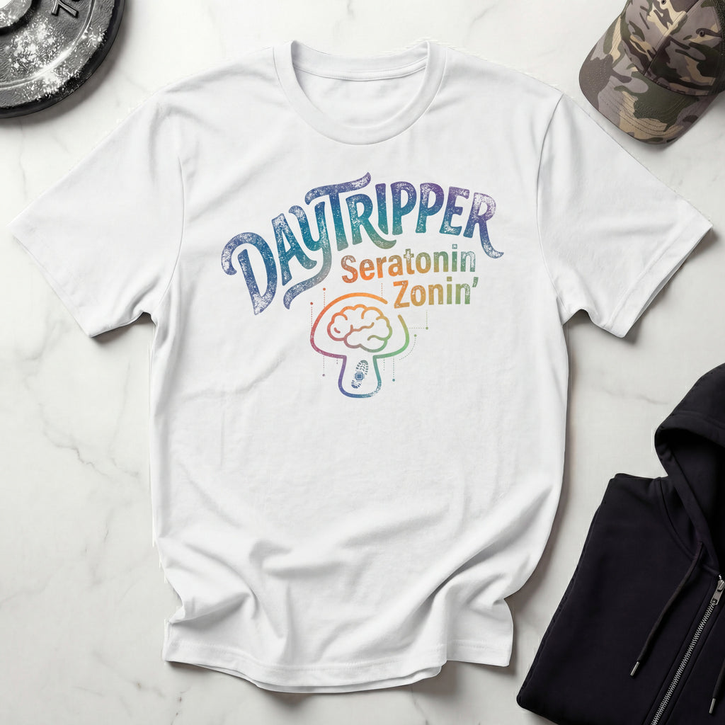 Day Tripper Mushroom Brain Graphic Gym T-Shirt