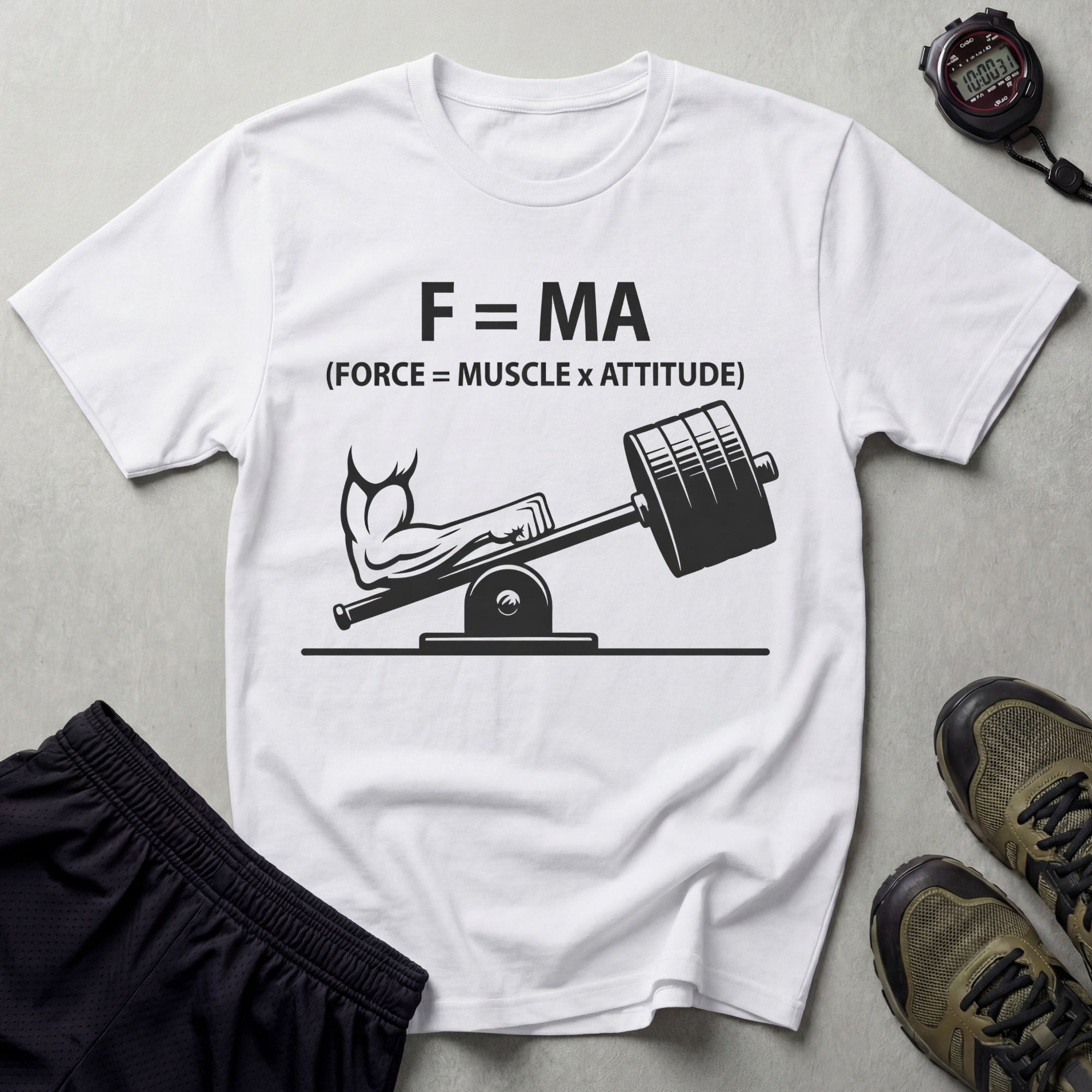 Force = Muscle X Attitude Gym T-Shirt