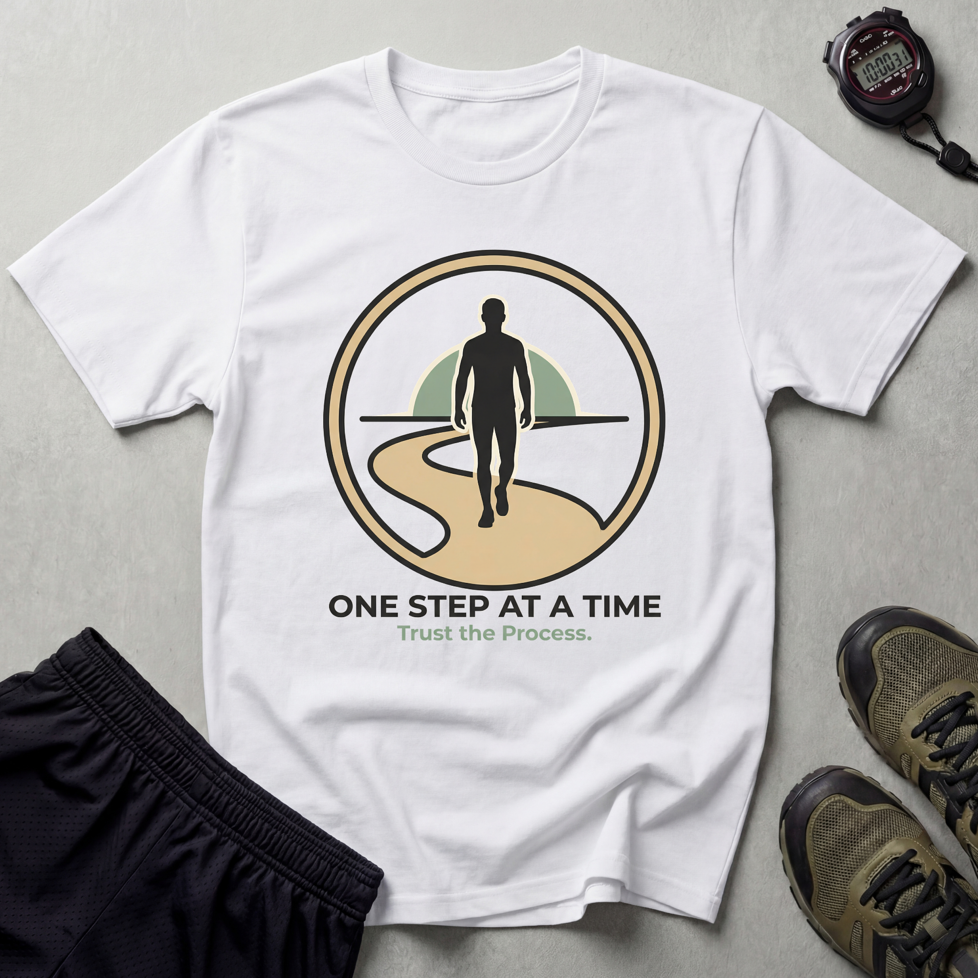One Step At A Time Recovery Gym T-Shirt