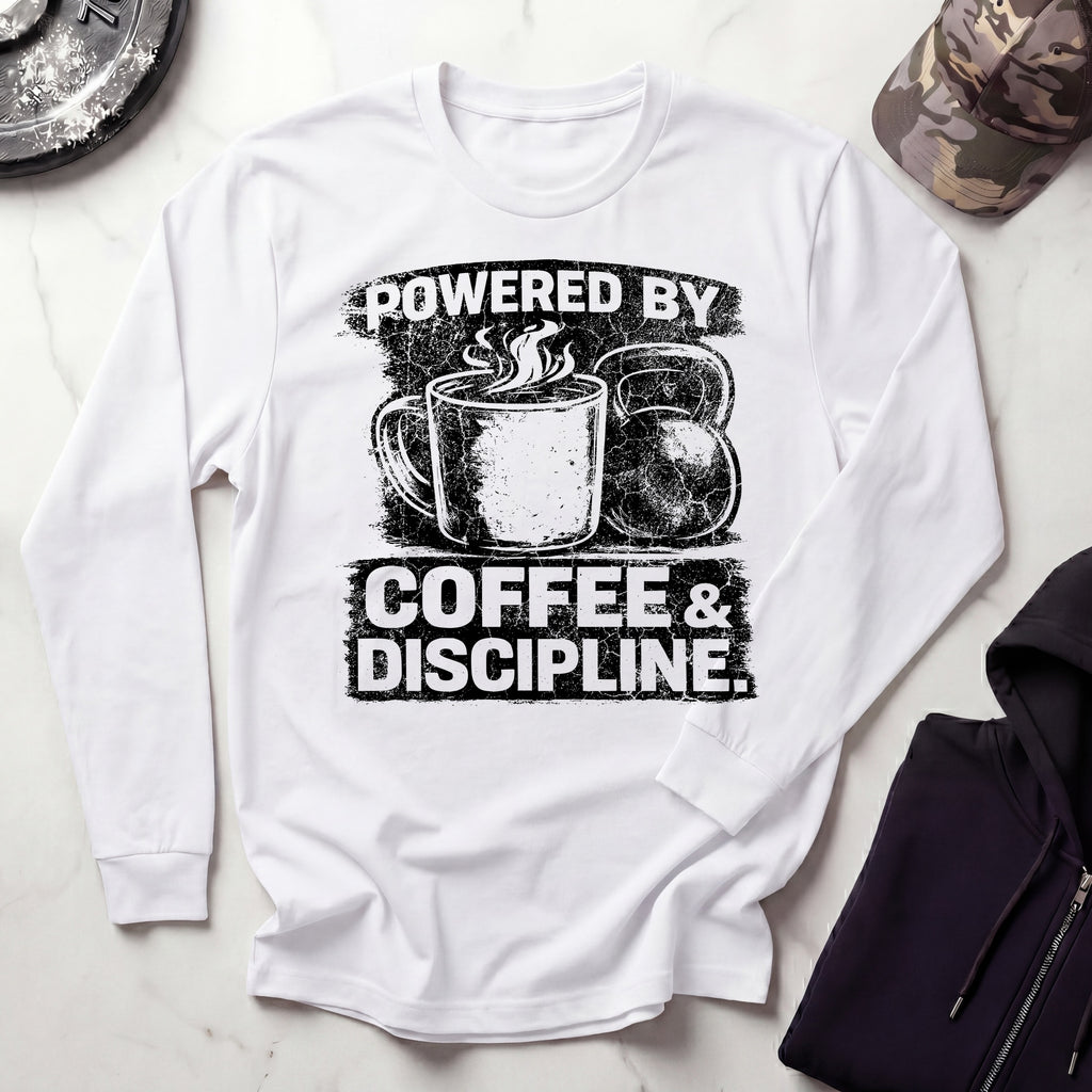 Coffee and Discipline Long Sleeve Gym Tee