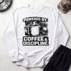 Powered By Coffee Gym Crewneck Sweatshirt