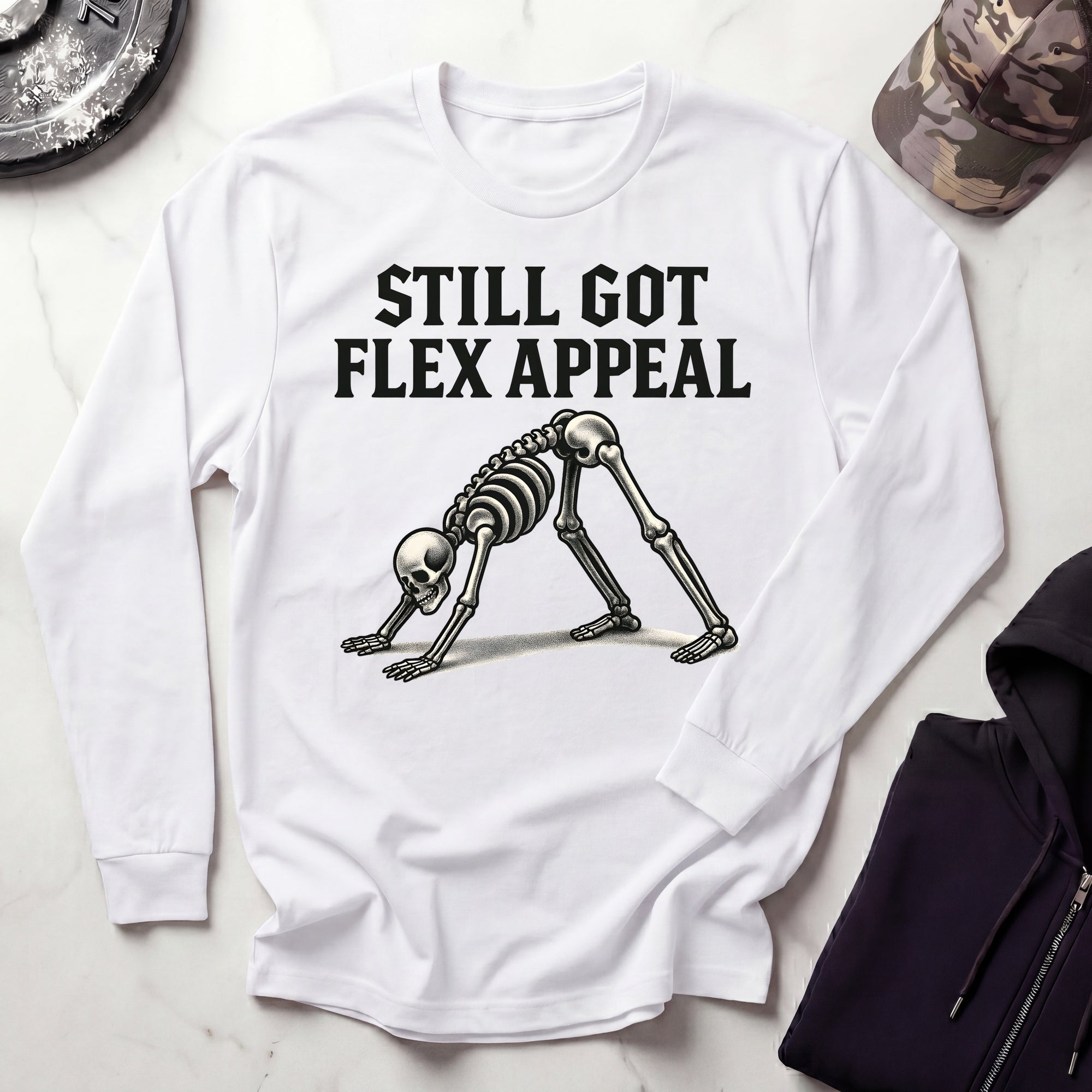 Flex Skeletal Long Sleeve Gym Tee