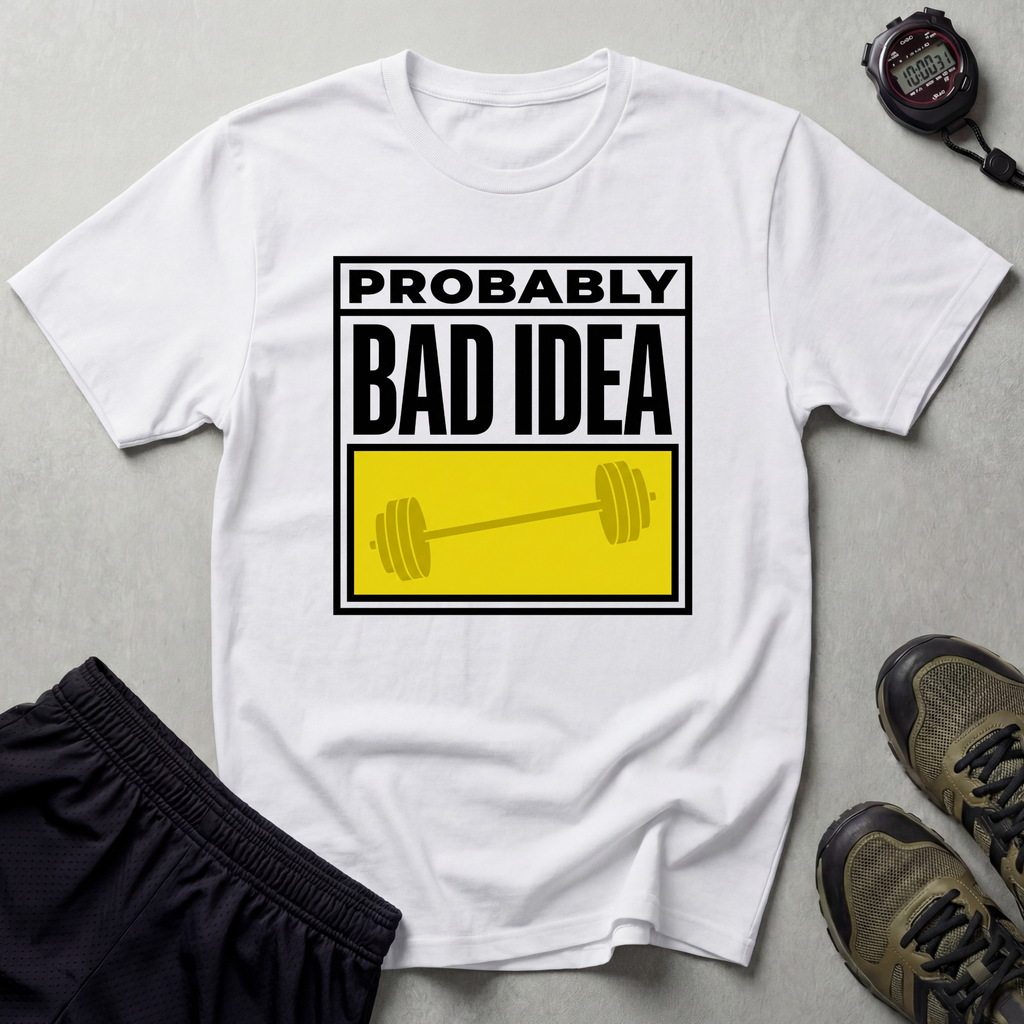 Probably A Bad Idea Weightlifting Gym T-Shirt